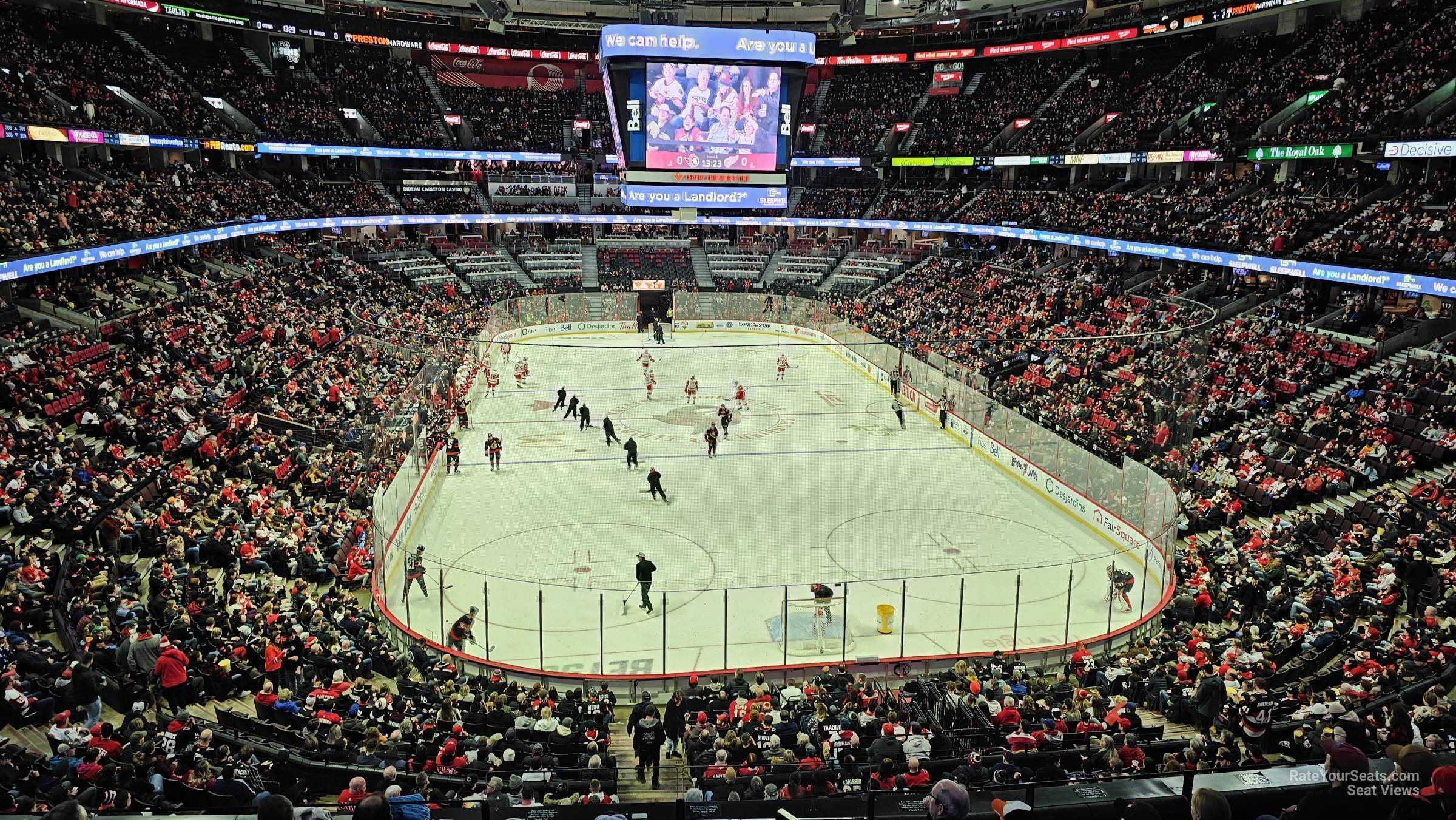 section 202, row f seat view  for hockey - canadian tire centre