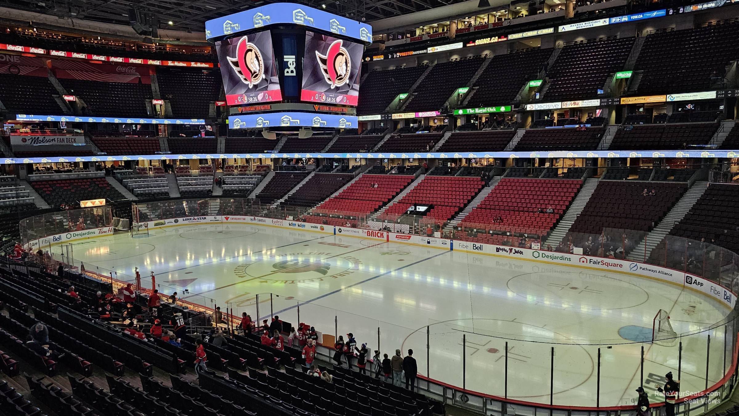 section 205, row a seat view  for hockey - canadian tire centre