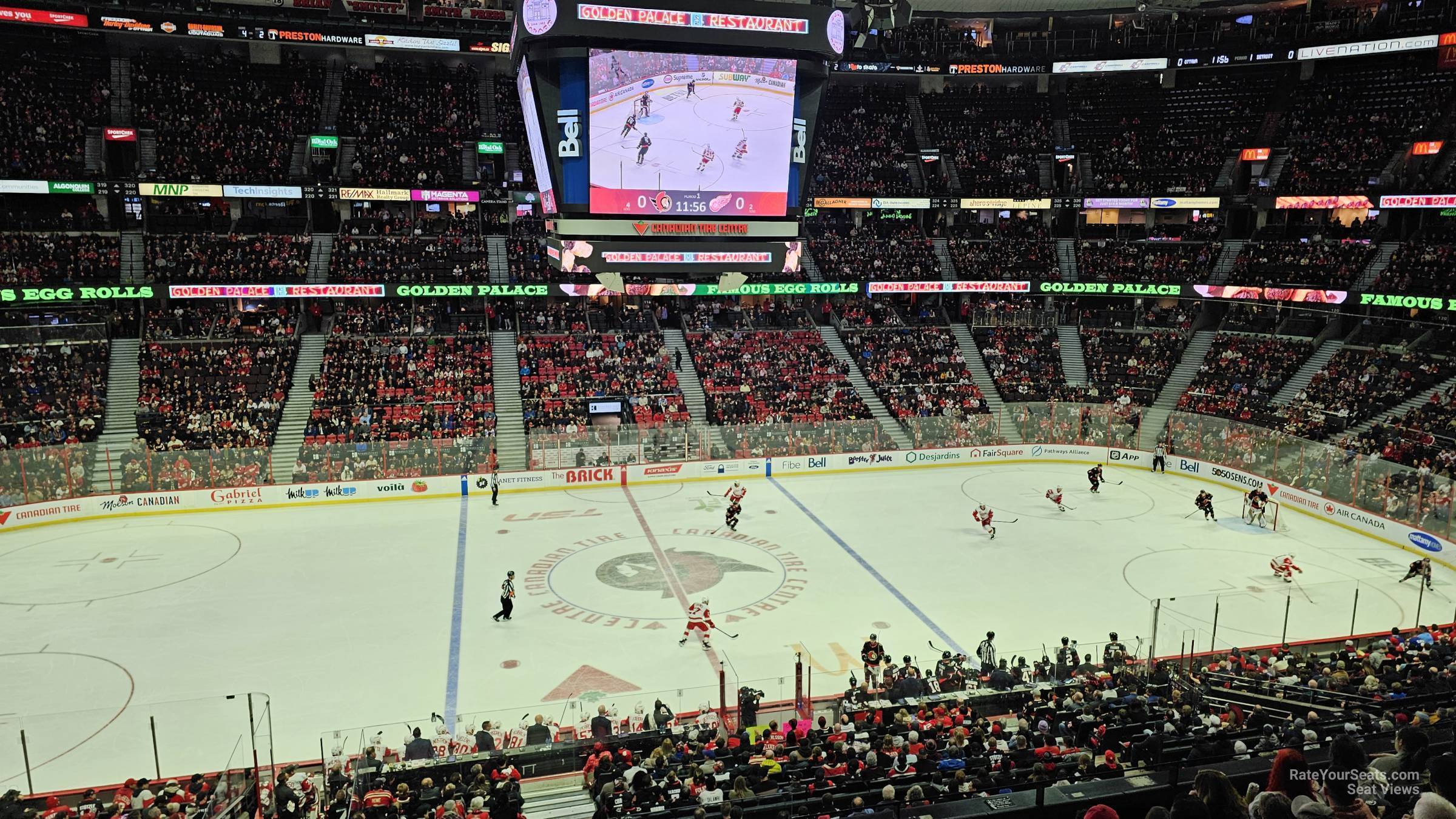section 209, row f seat view  for hockey - canadian tire centre