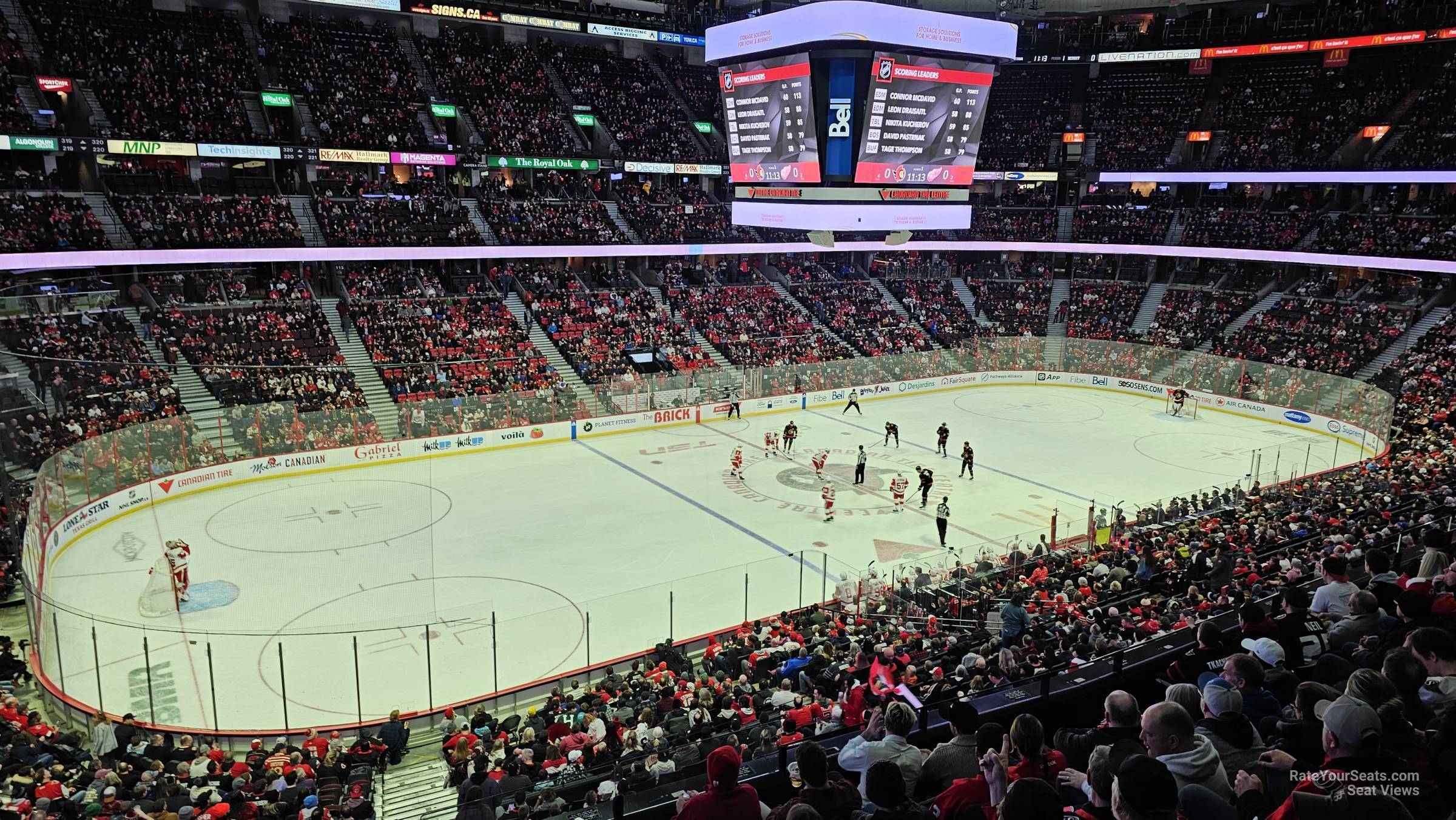 section 211, row f seat view  for hockey - canadian tire centre