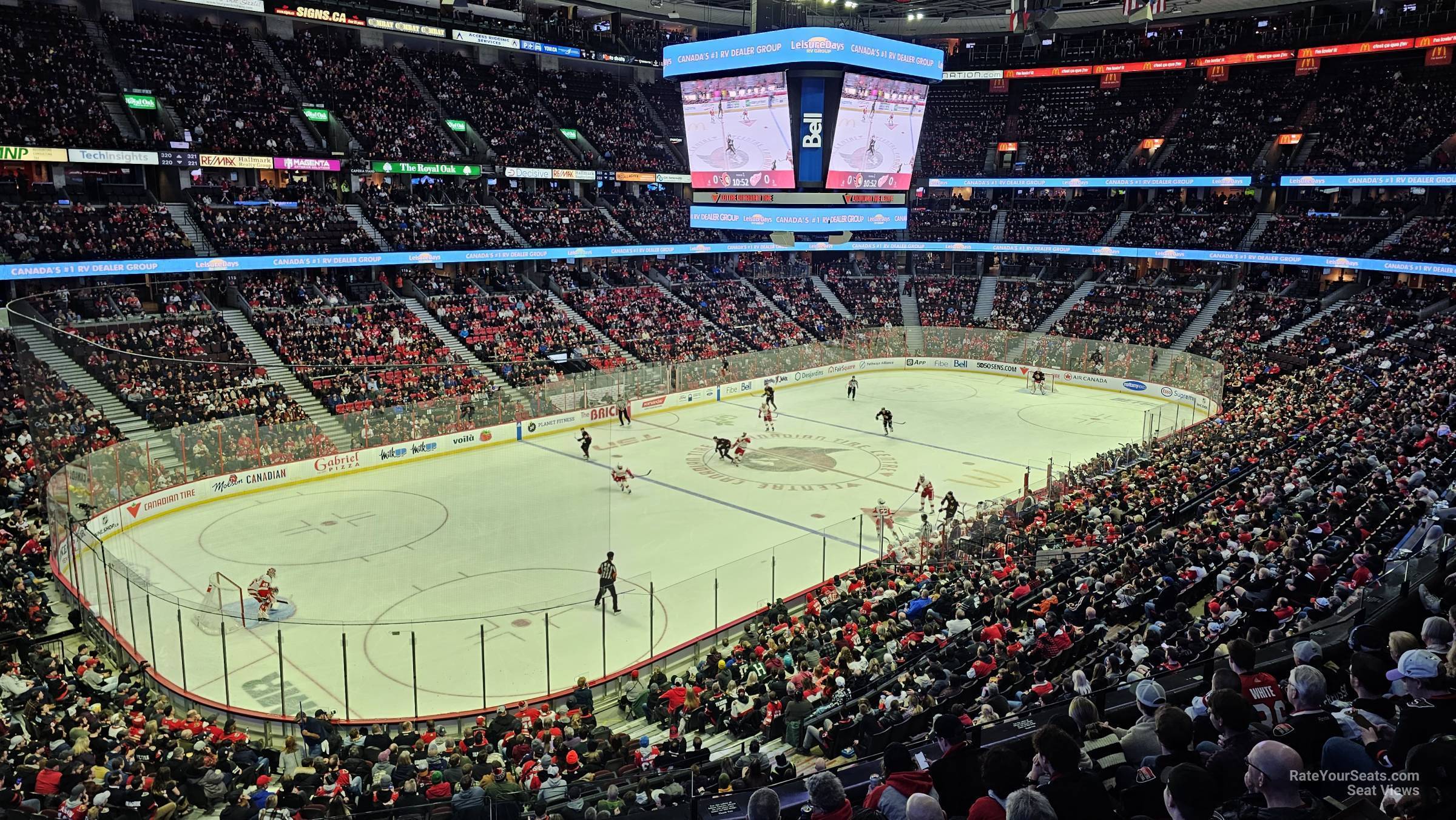 section 212, row f seat view  for hockey - canadian tire centre