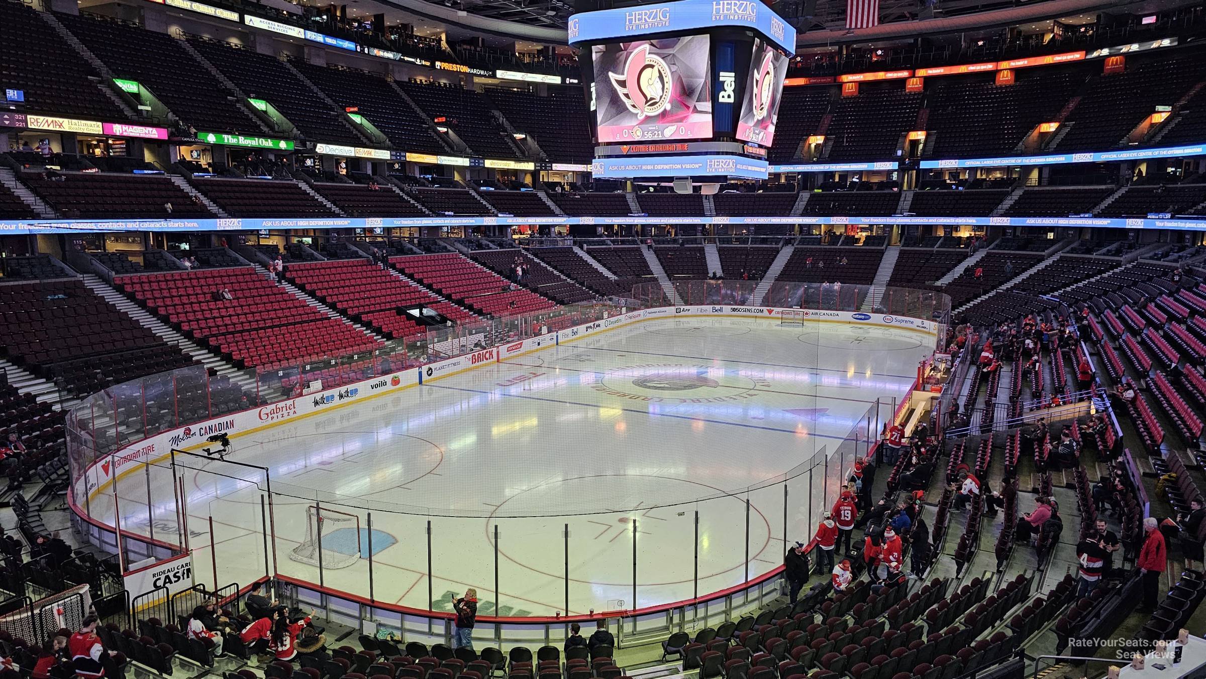 section 213, row a seat view  for hockey - canadian tire centre