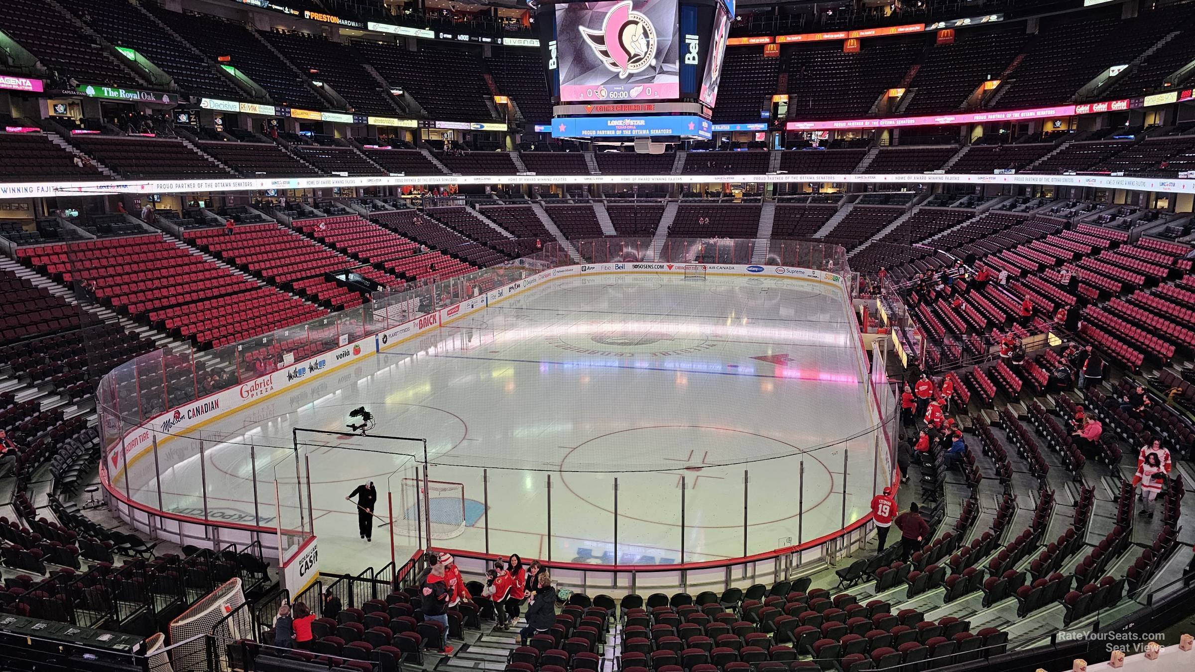 section 214, row a seat view  for hockey - canadian tire centre
