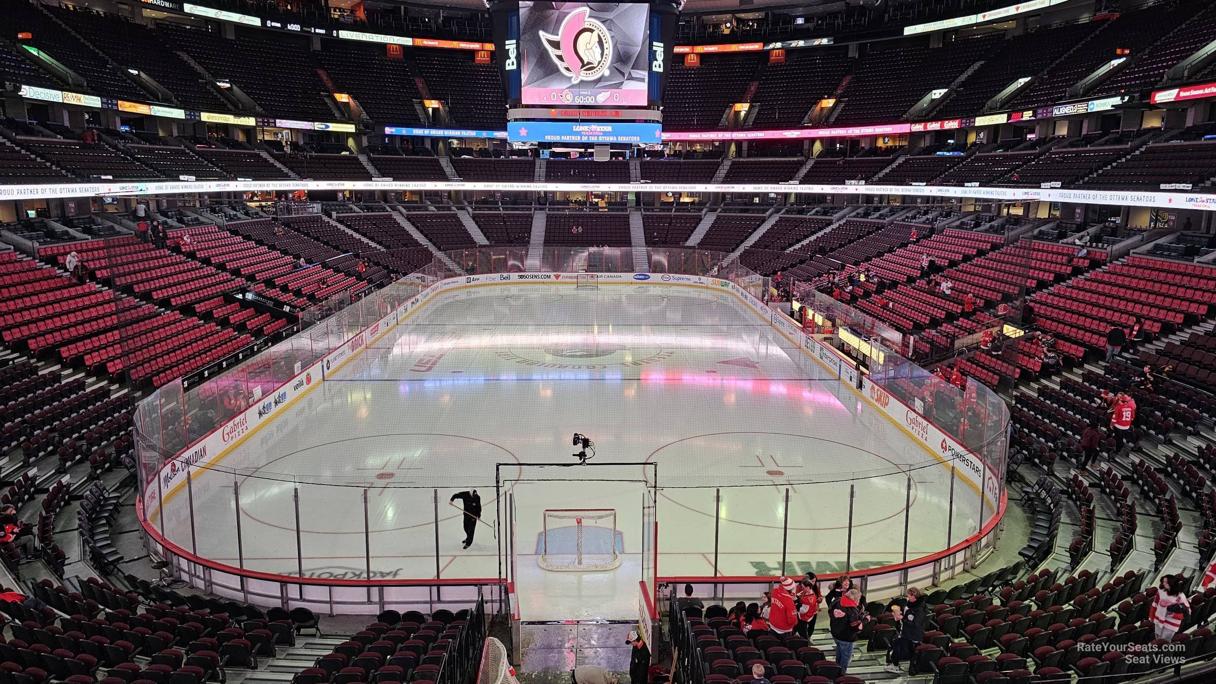 section 215, row a seat view  for hockey - canadian tire centre