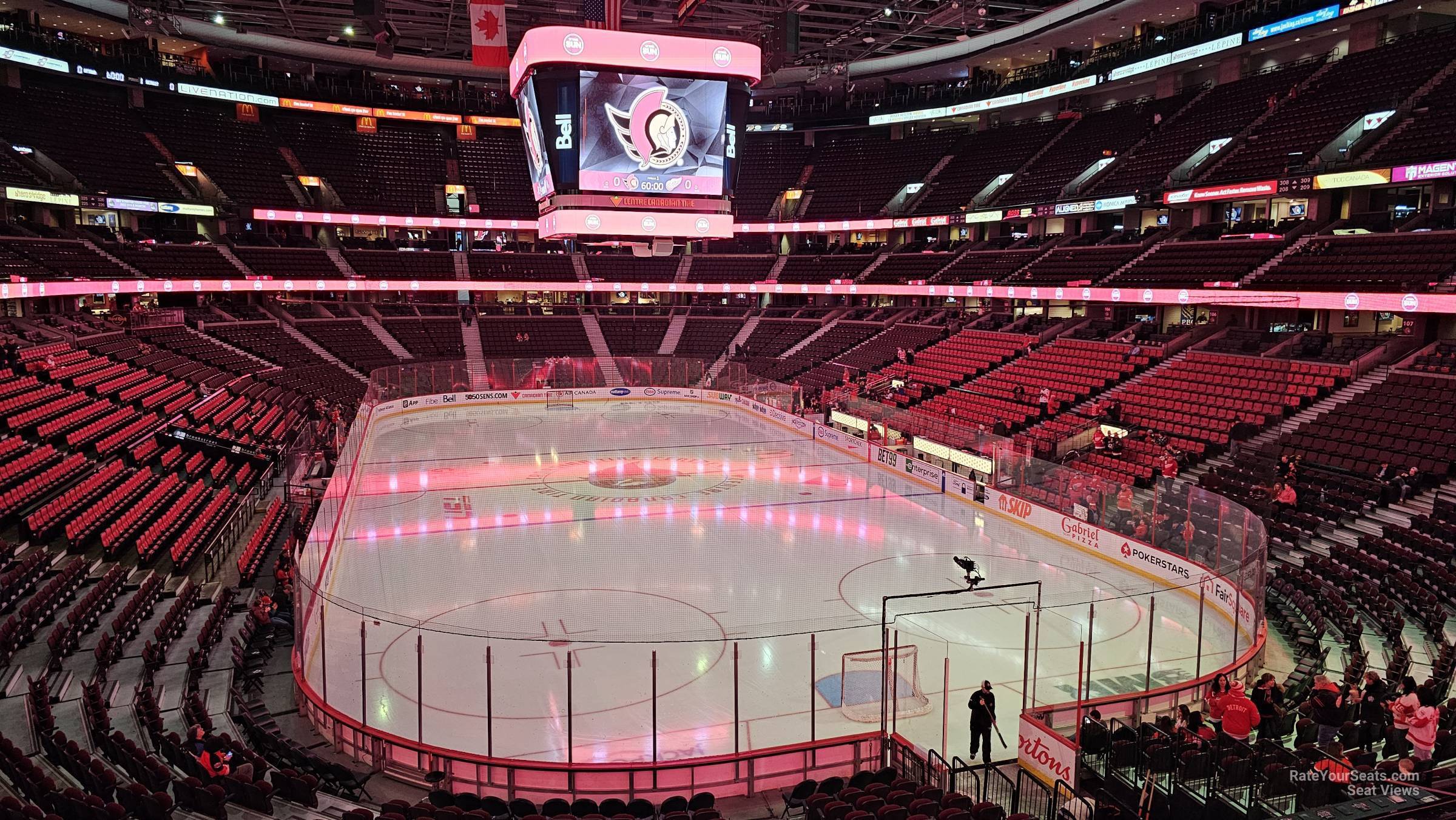 section 216, row a seat view  for hockey - canadian tire centre