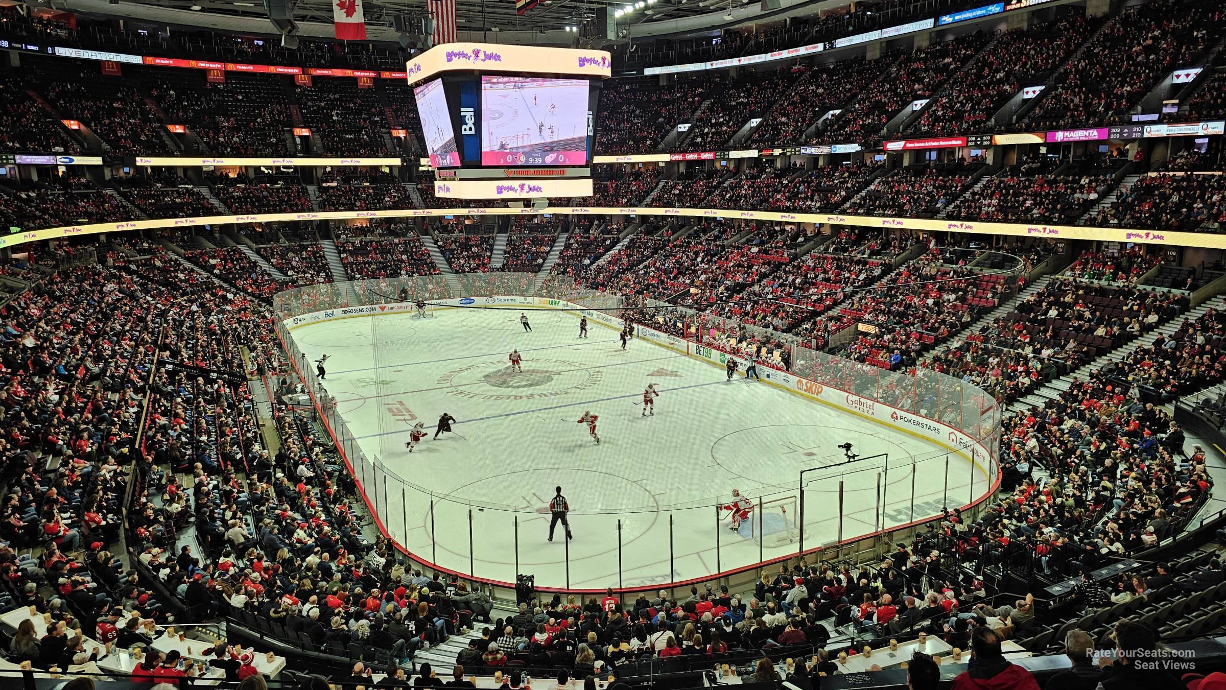 section 217, row f seat view  for hockey - canadian tire centre