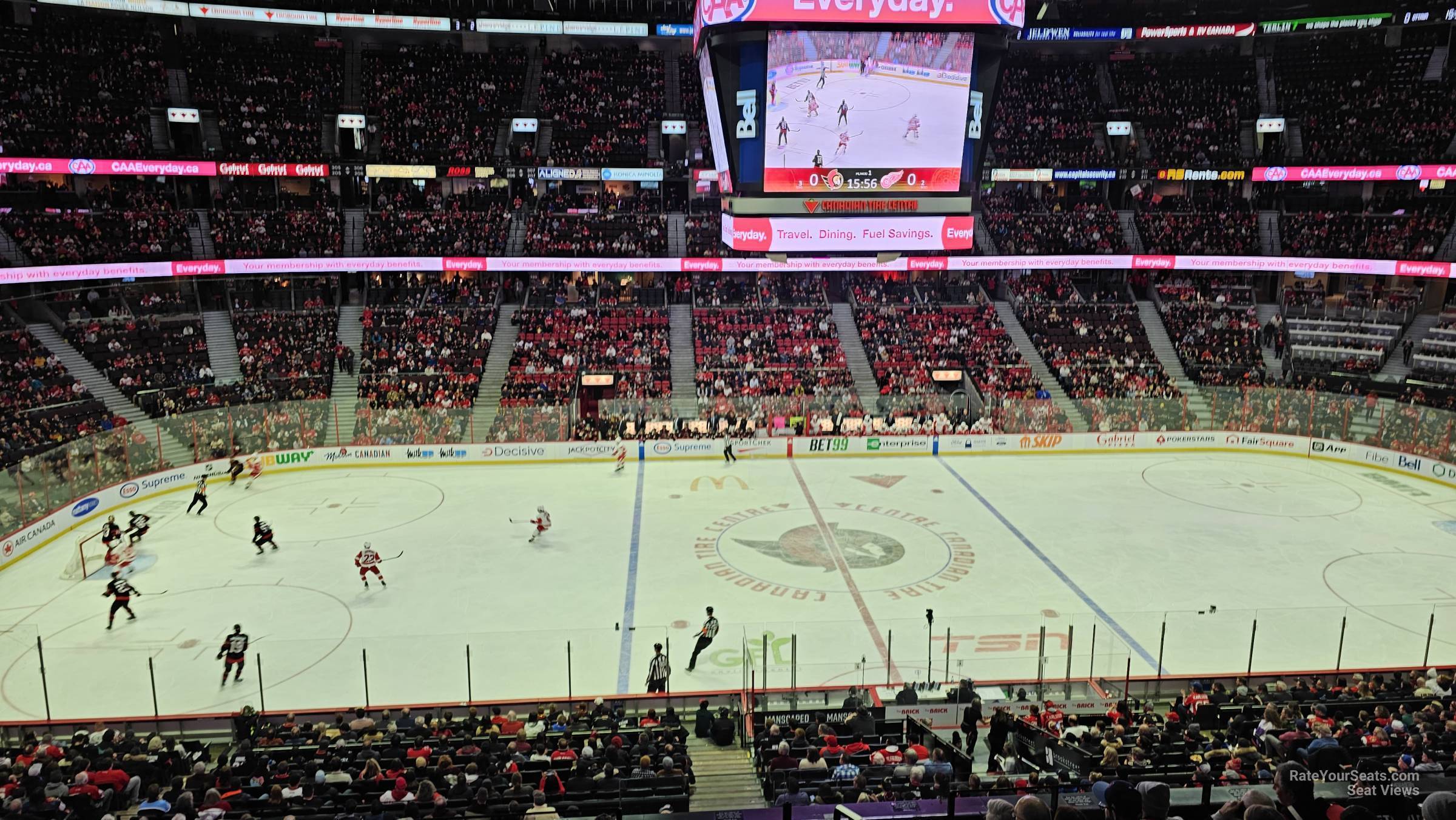 section 223, row f seat view  for hockey - canadian tire centre