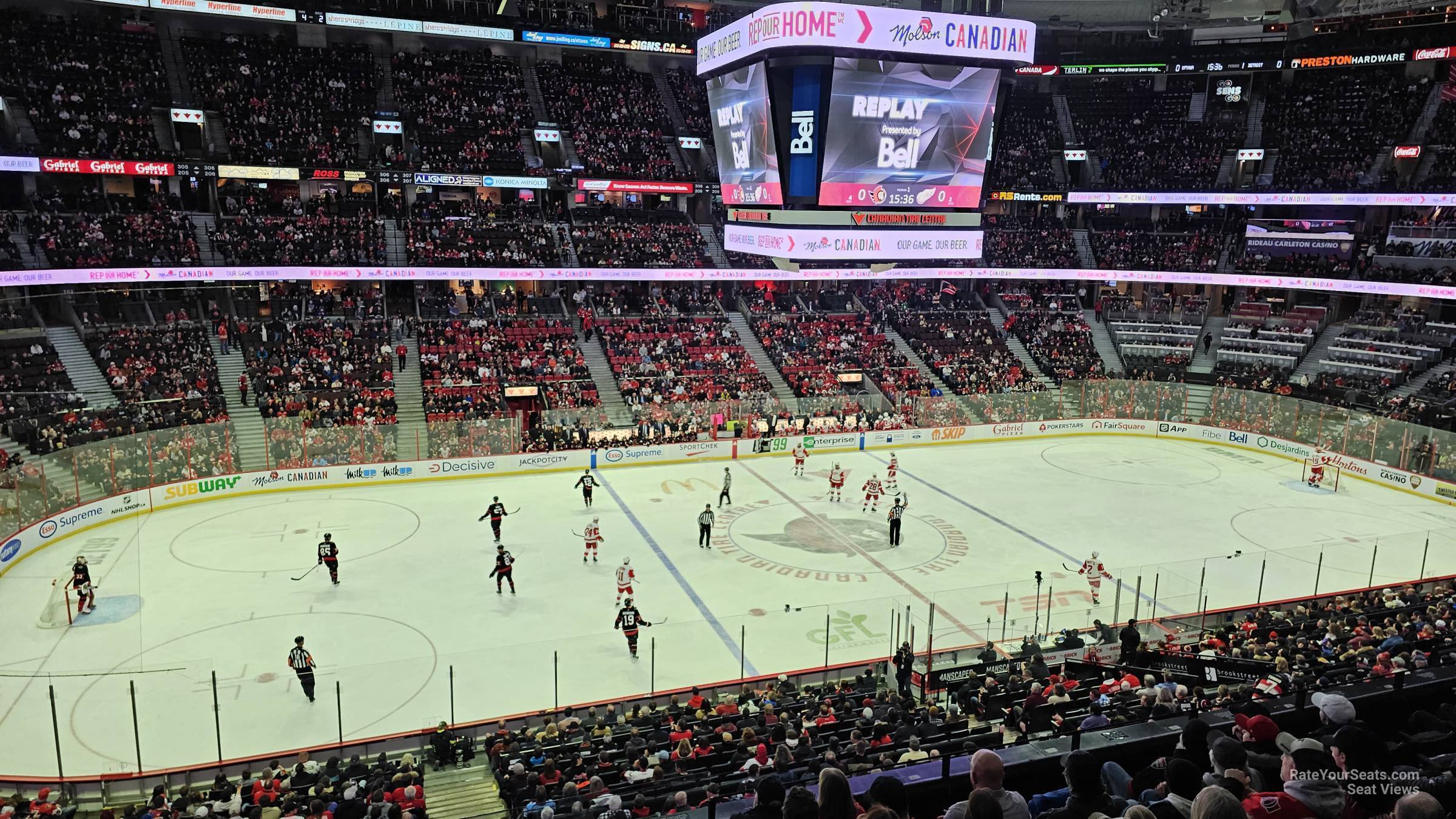 section 224, row f seat view  for hockey - canadian tire centre