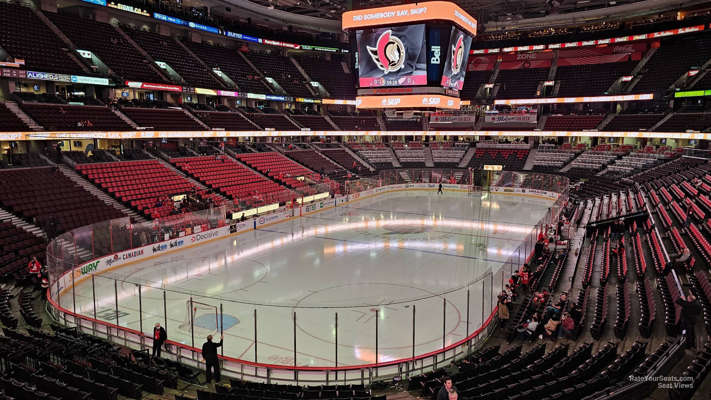 section 227, row a seat view  for hockey - canadian tire centre
