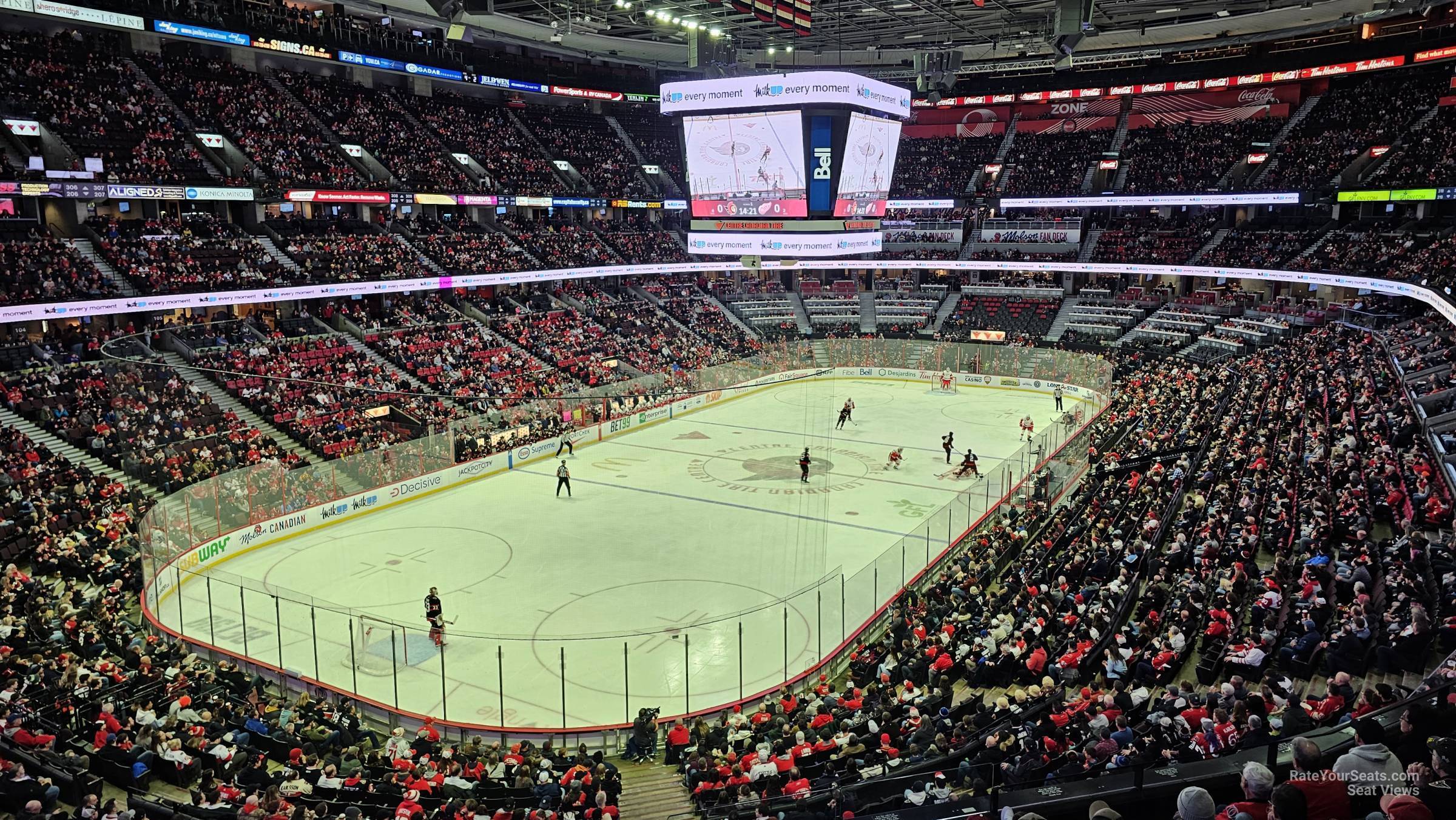 section 227, row f seat view  for hockey - canadian tire centre