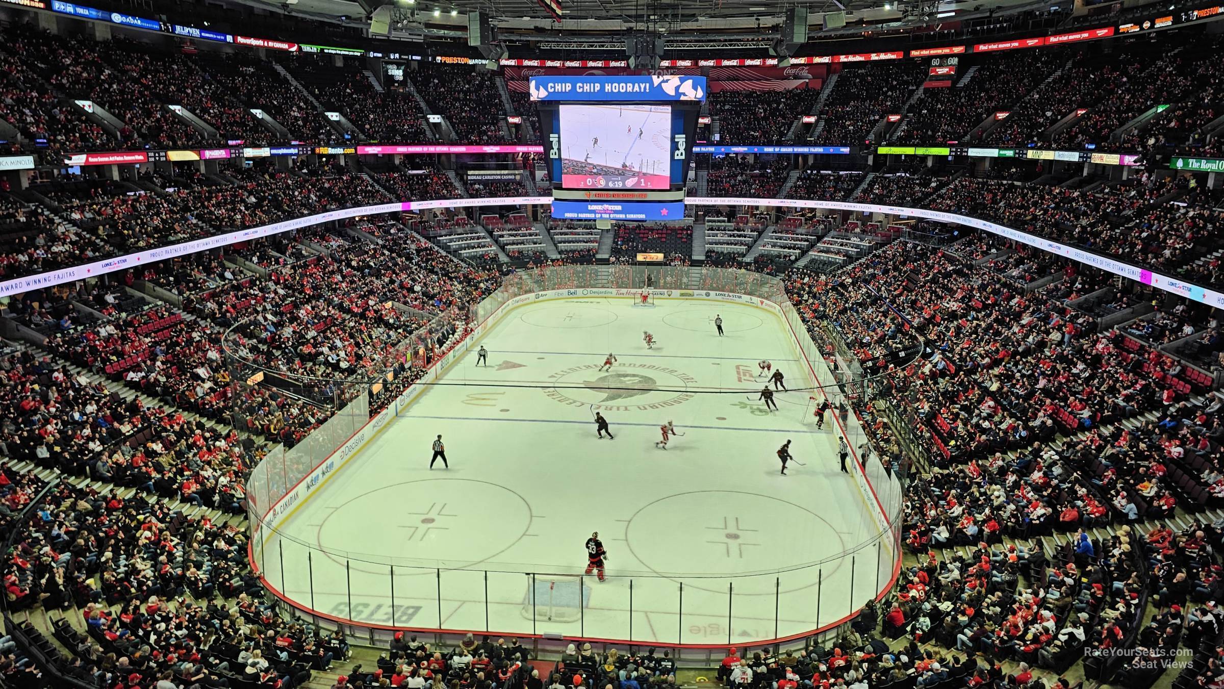 section 301, row a seat view  for hockey - canadian tire centre