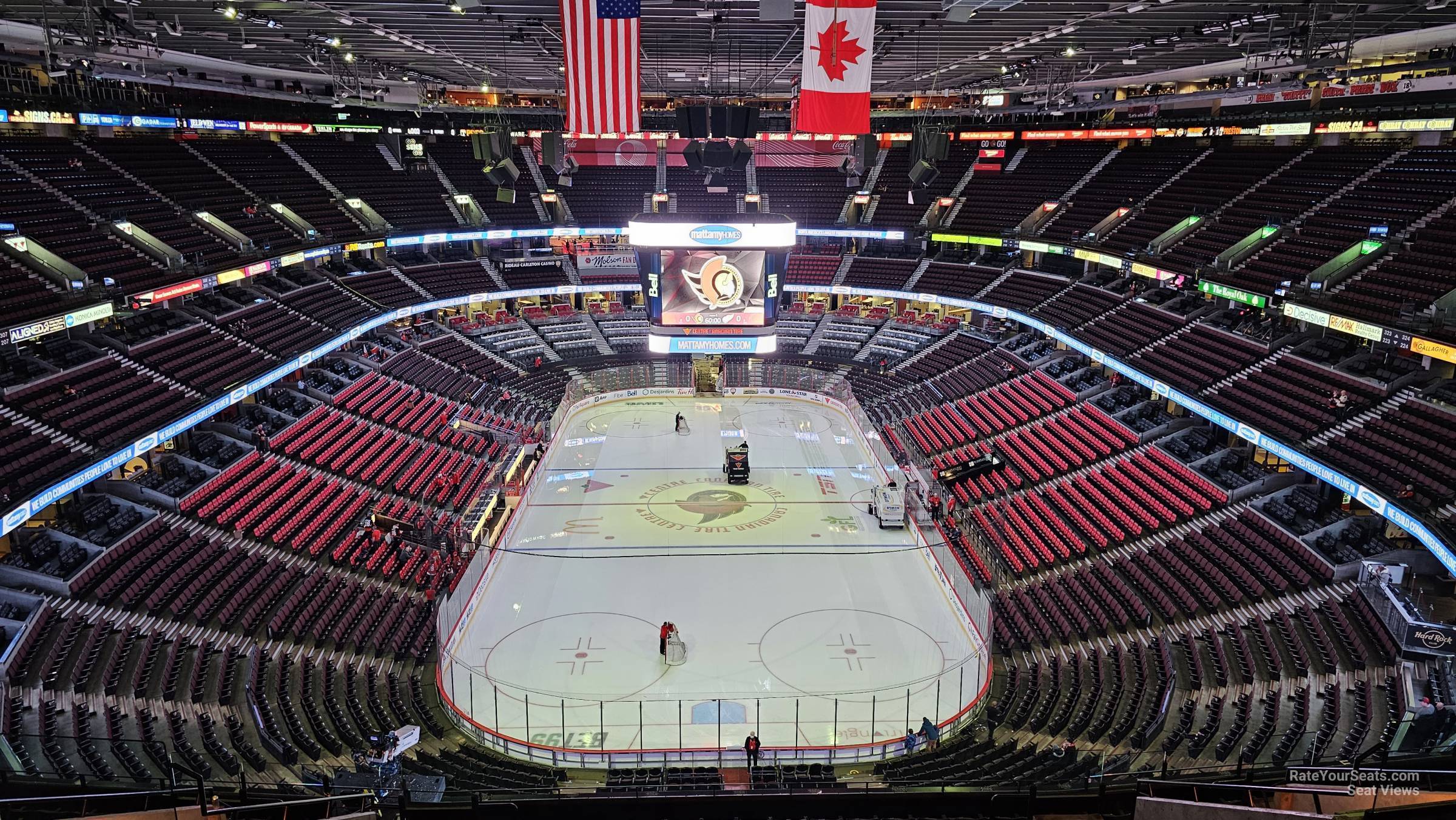 section 301, row p seat view  for hockey - canadian tire centre