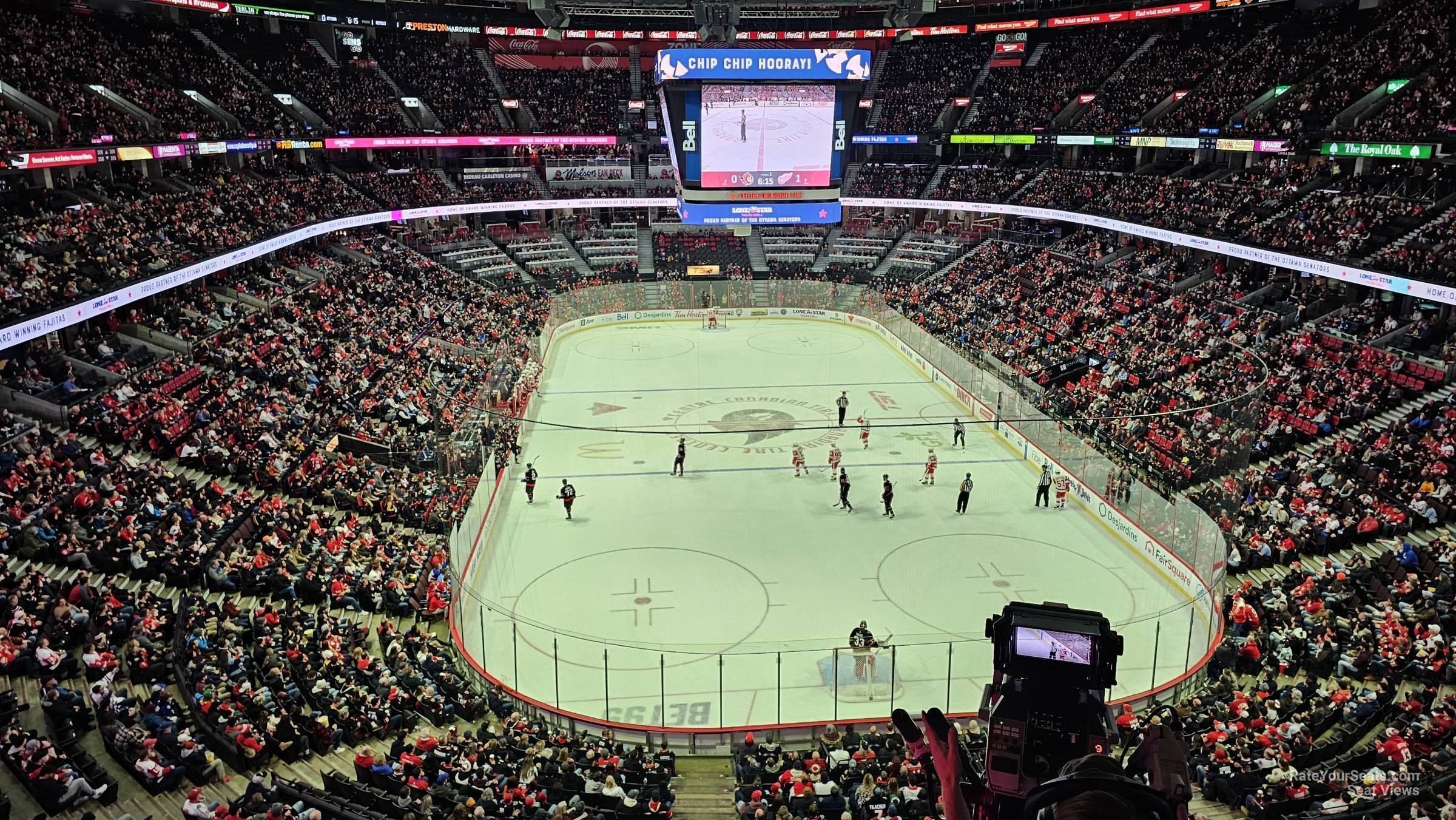 section 302, row a seat view  for hockey - canadian tire centre