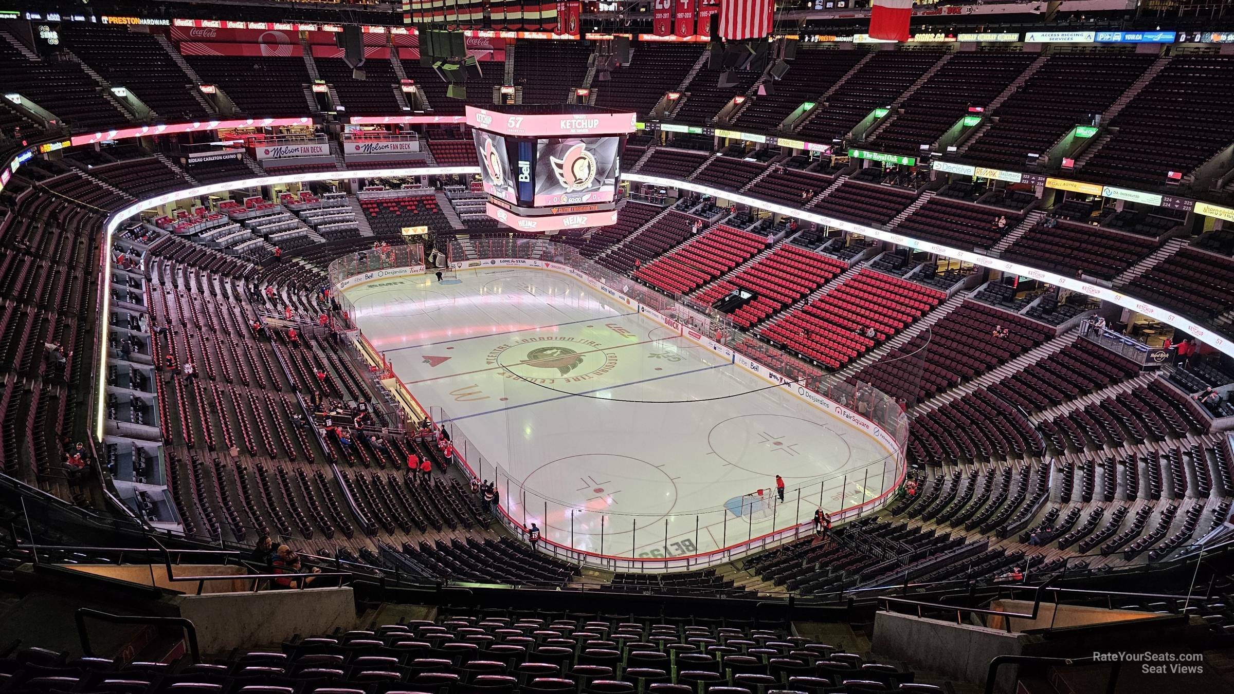 section 303, row p seat view  for hockey - canadian tire centre