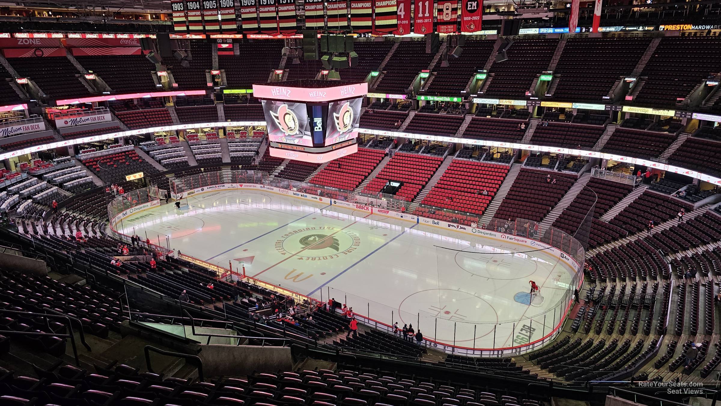 section 305, row p seat view  for hockey - canadian tire centre