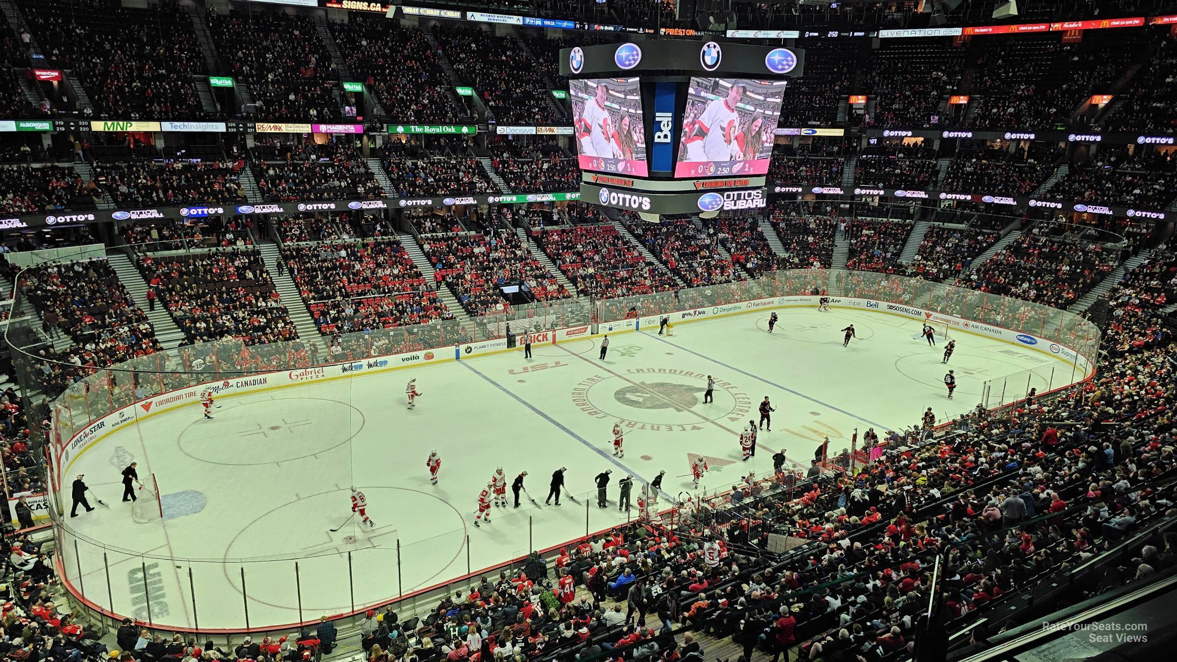 section 311, row a seat view  for hockey - canadian tire centre