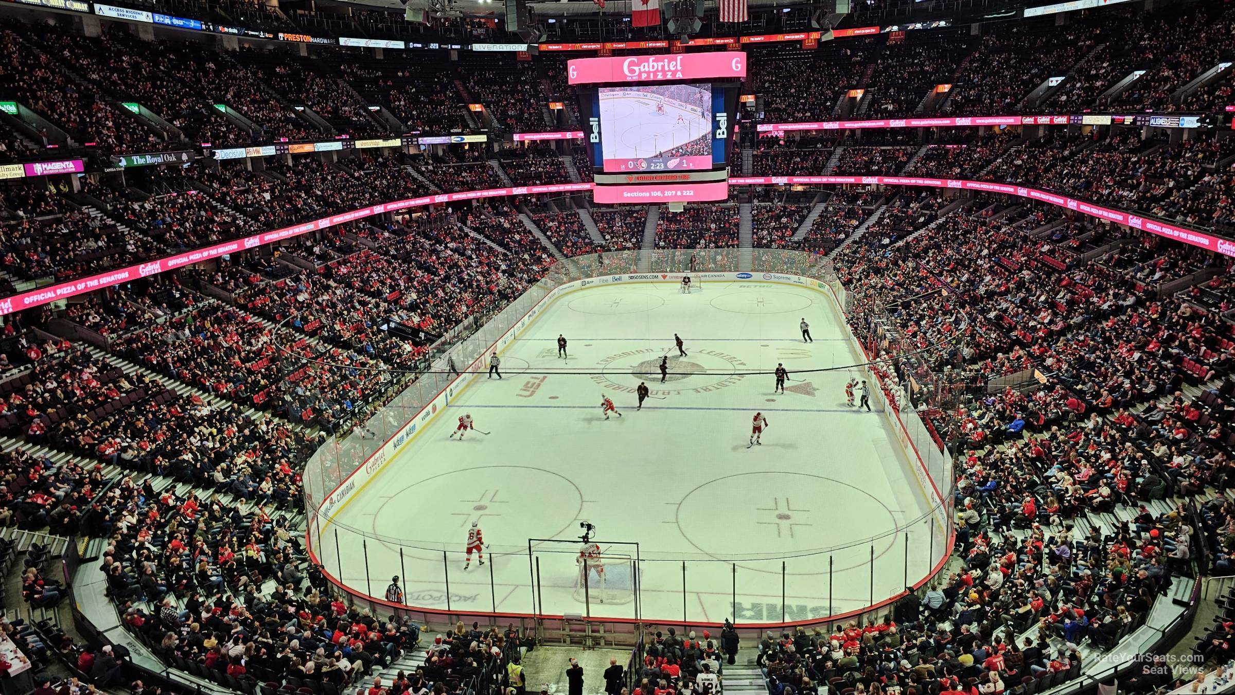 section 315, row a seat view  for hockey - canadian tire centre