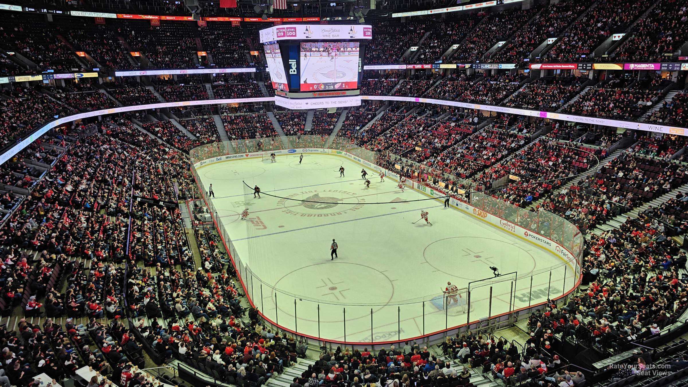 section 317, row a seat view  for hockey - canadian tire centre