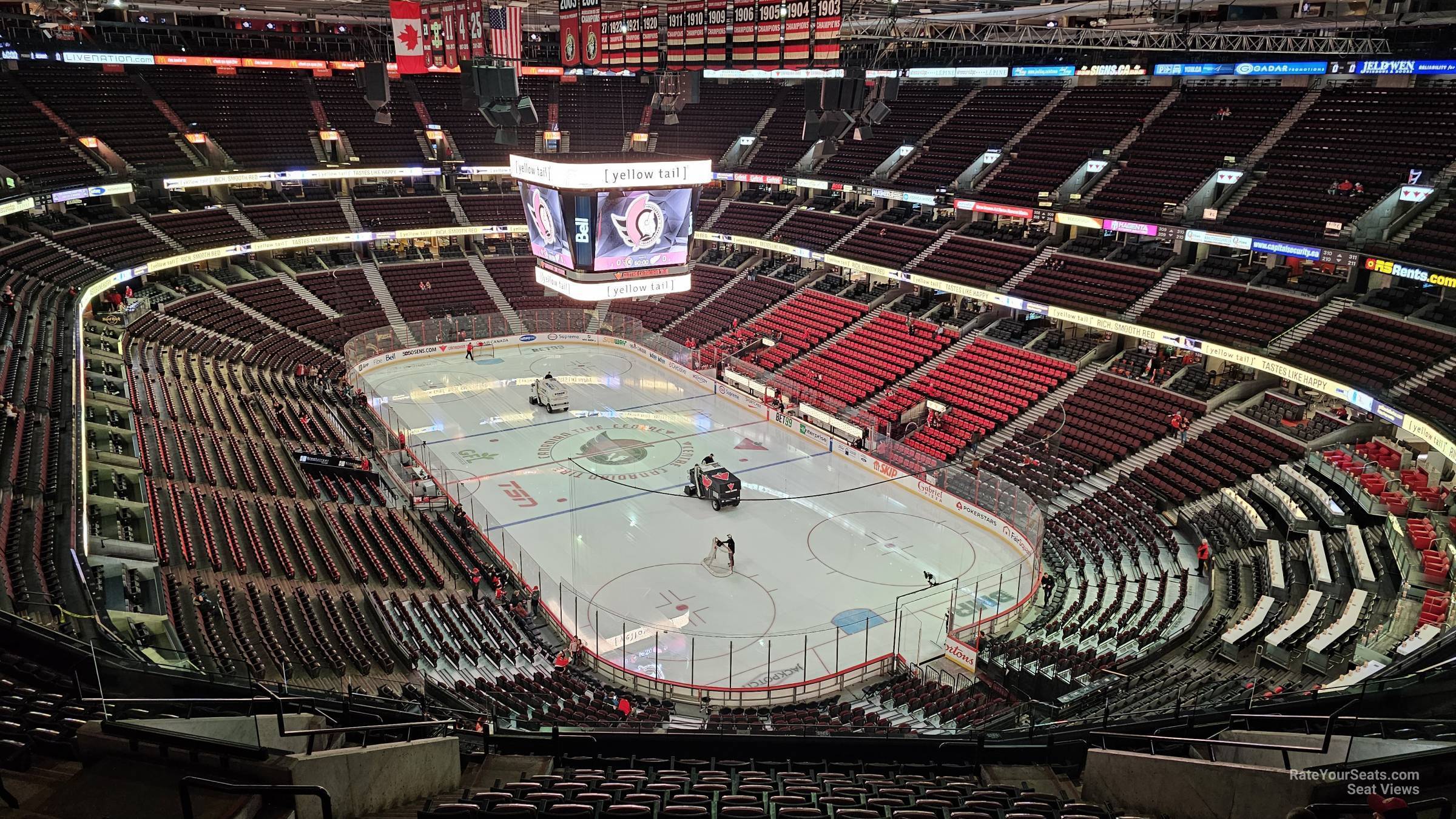 section 317, row p seat view for hockey - canadian tire centre