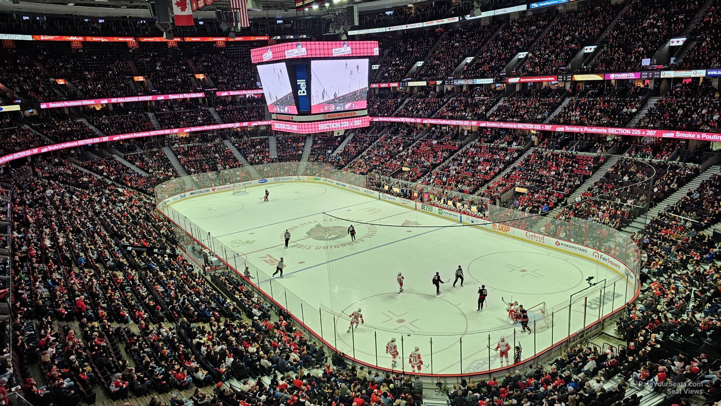 section 318, row a seat view  for hockey - canadian tire centre