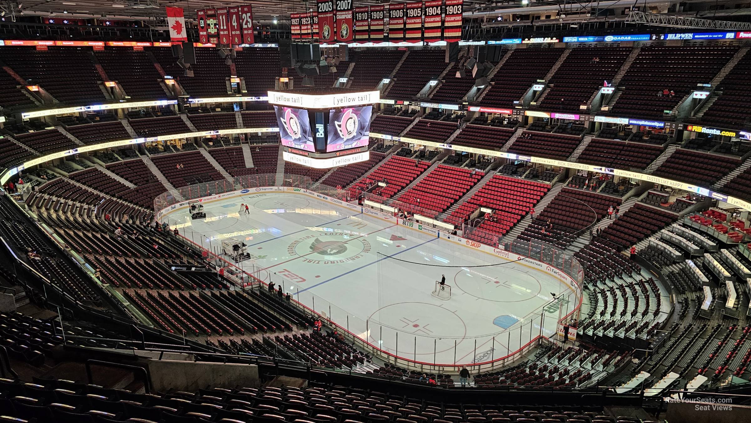 section 318, row p seat view  for hockey - canadian tire centre