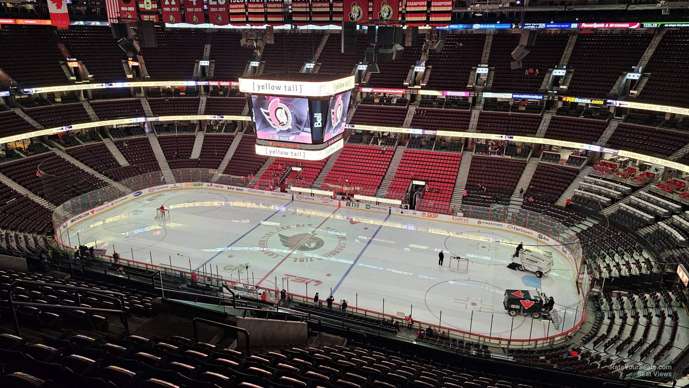 section 320, row p seat view  for hockey - canadian tire centre