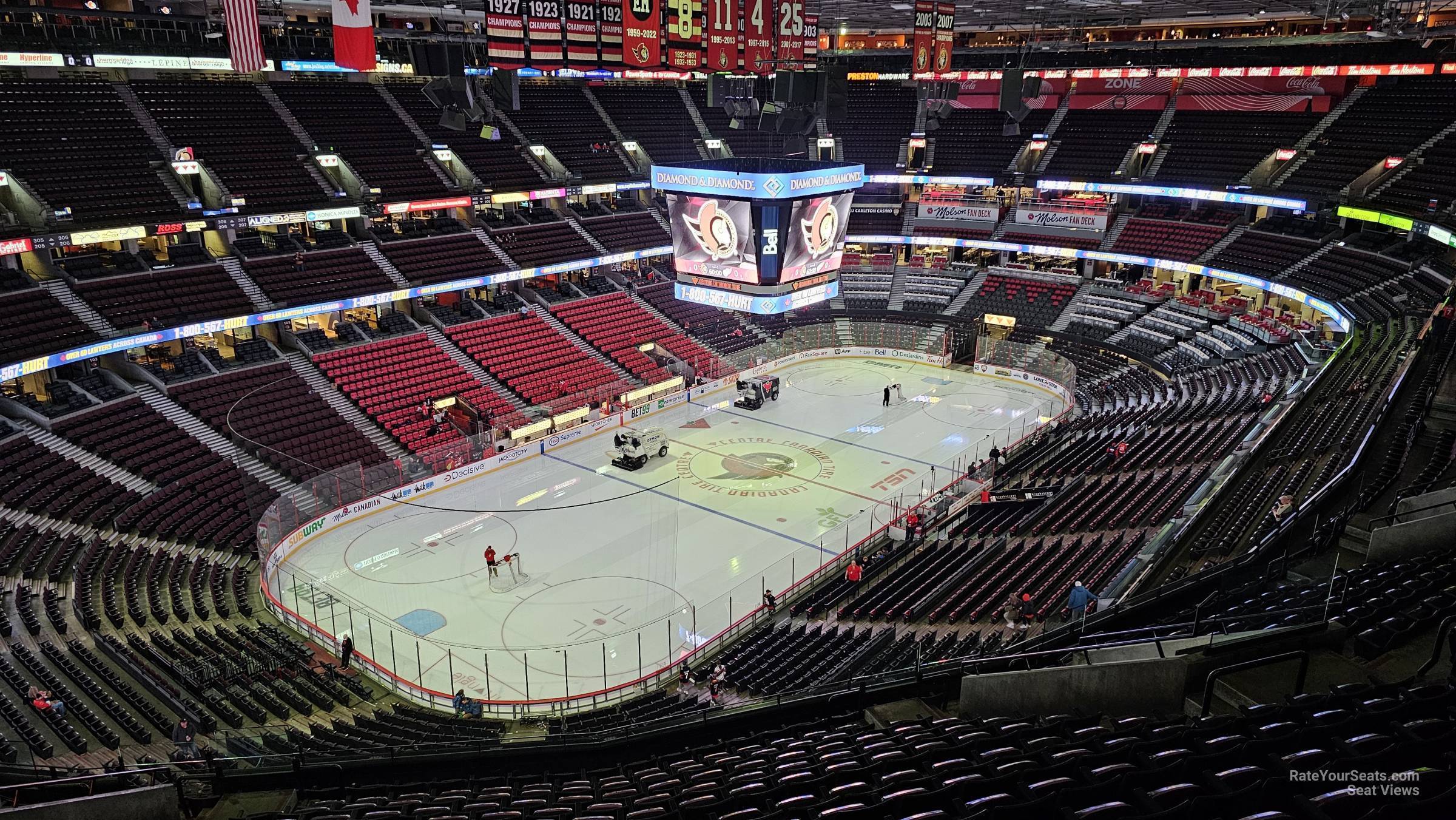 section 326, row p seat view  for hockey - canadian tire centre