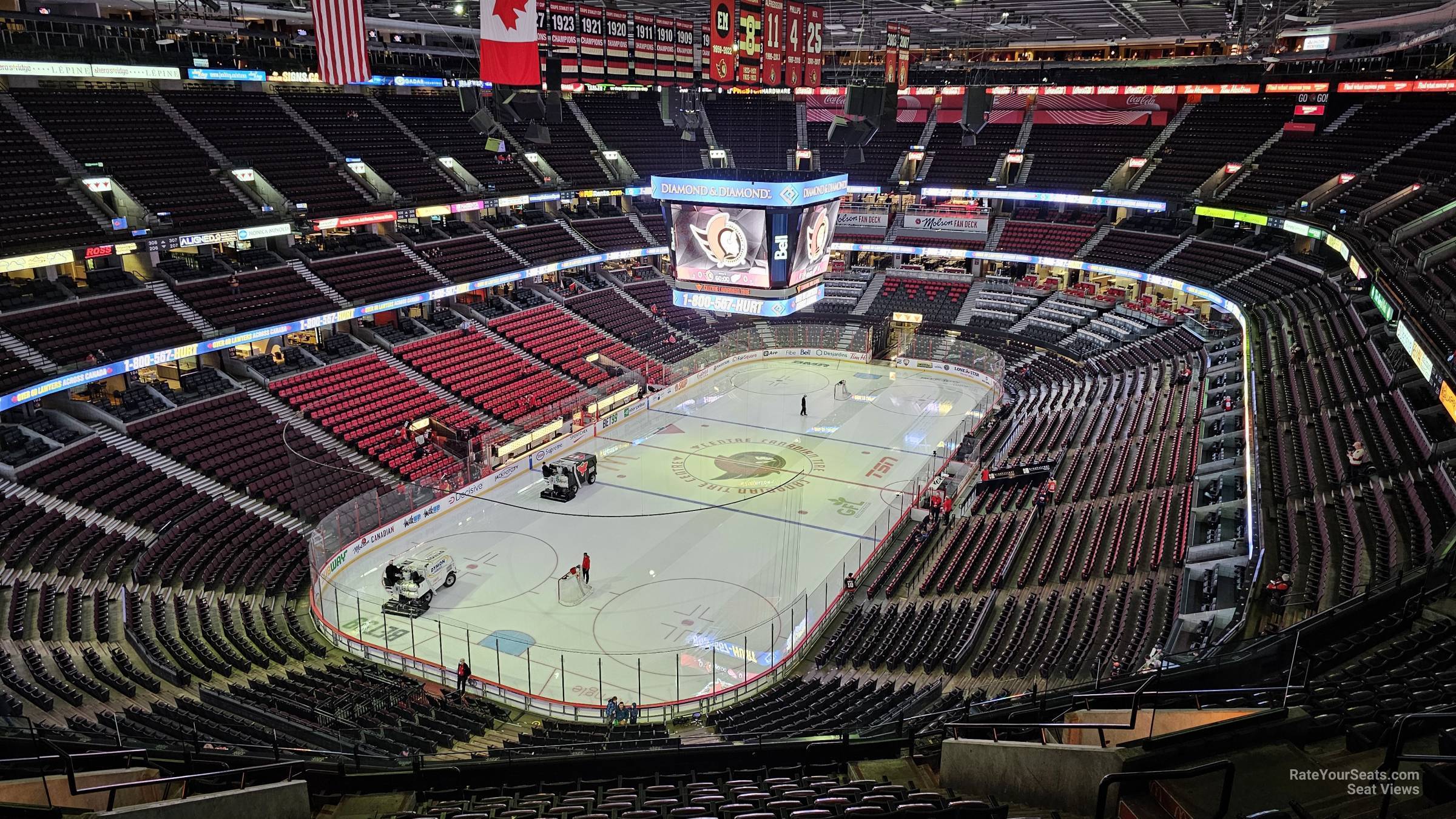 section 327, row p seat view  for hockey - canadian tire centre