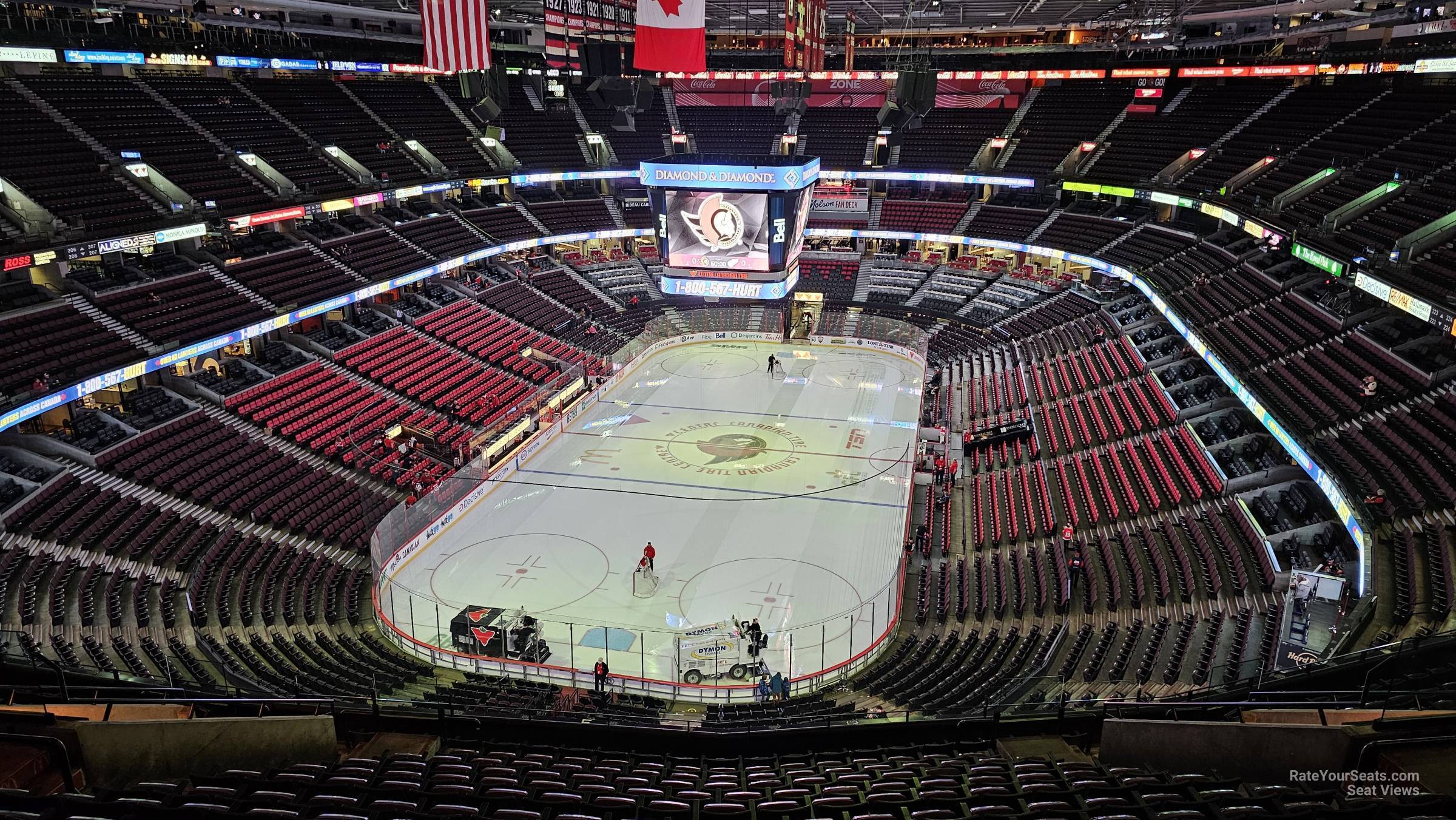 section 328, row p seat view for hockey - canadian tire centre
