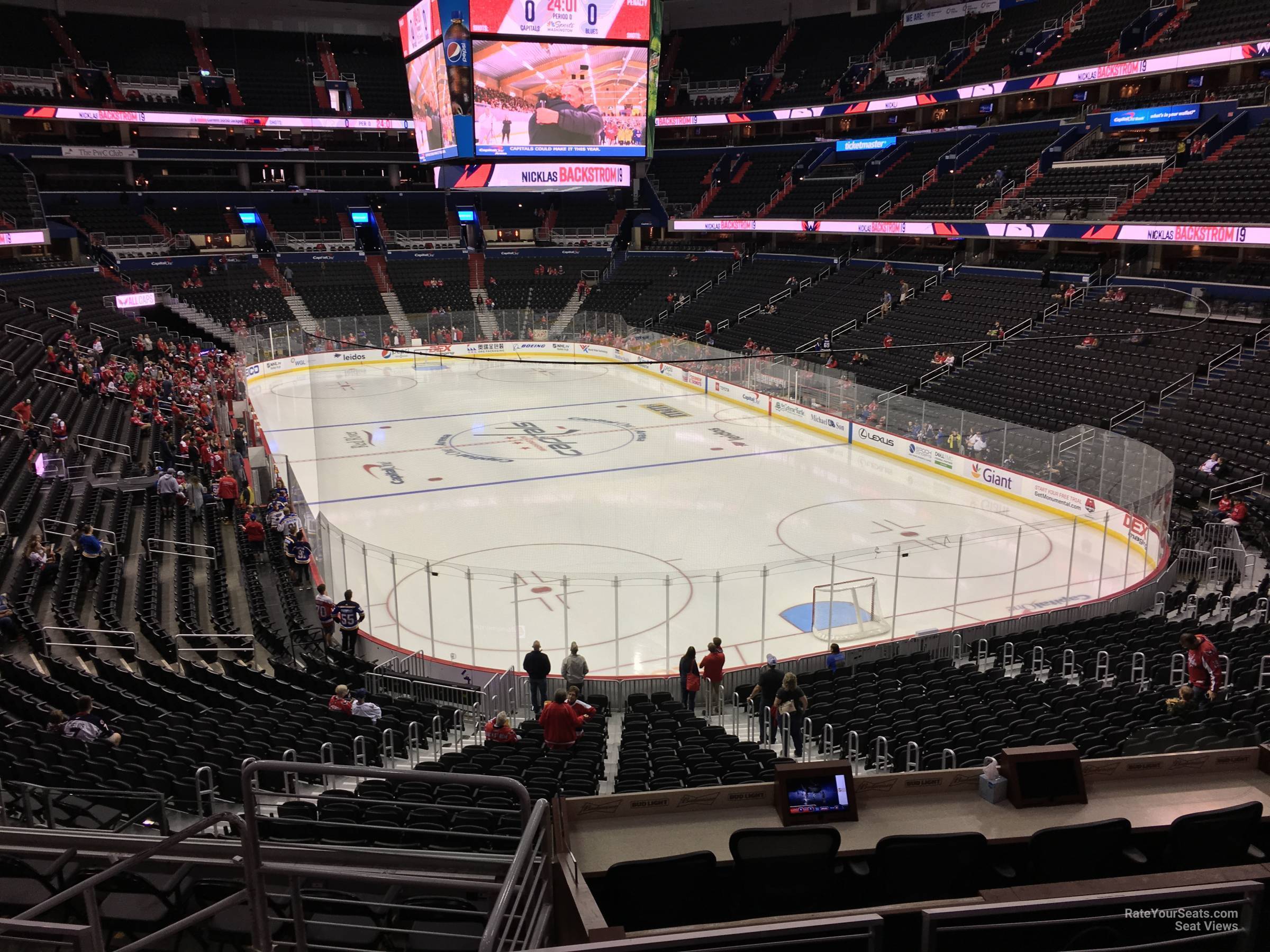section 104, row y seat view  for hockey - capital one arena