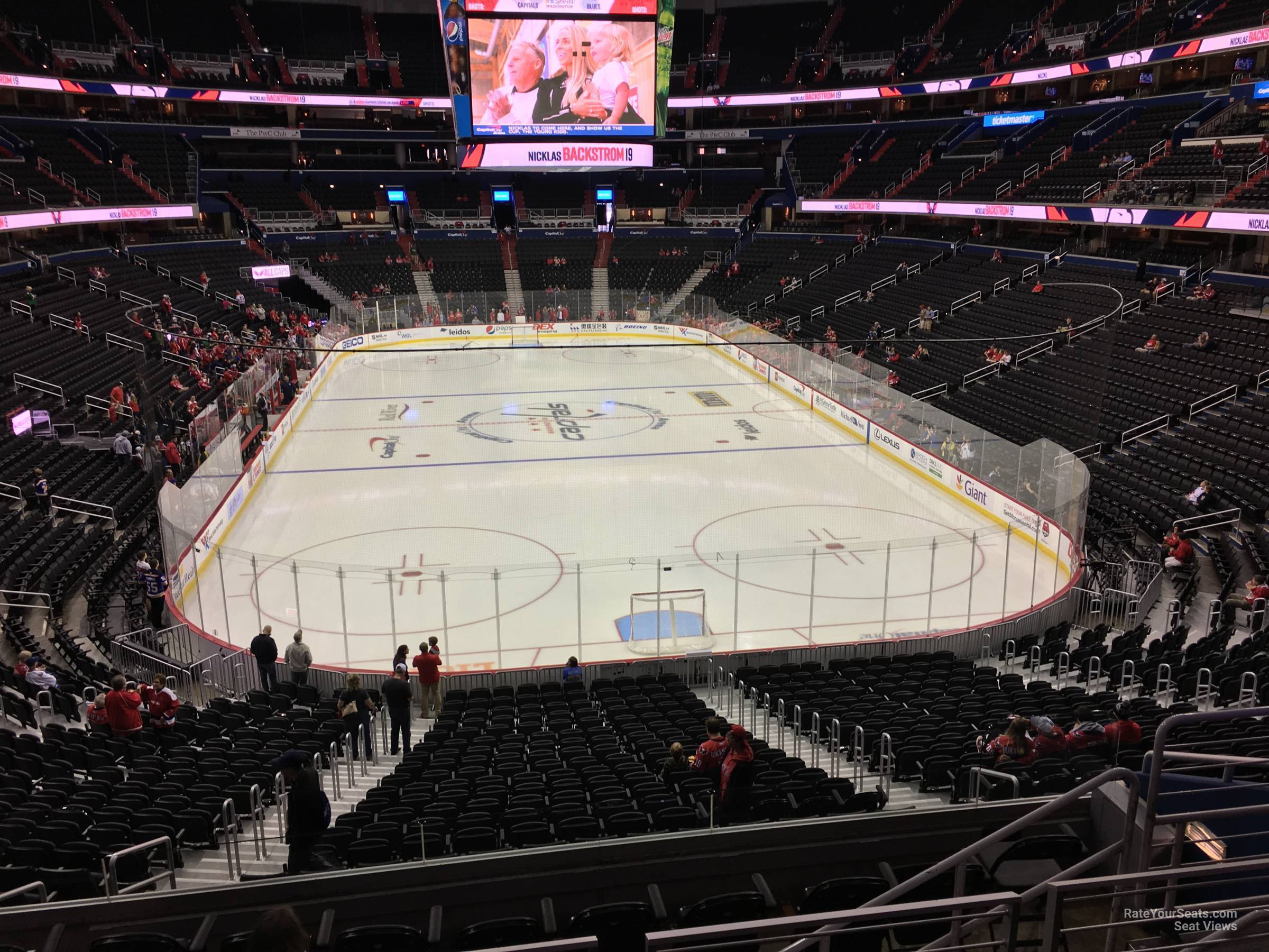 section 105, row y seat view  for hockey - capital one arena
