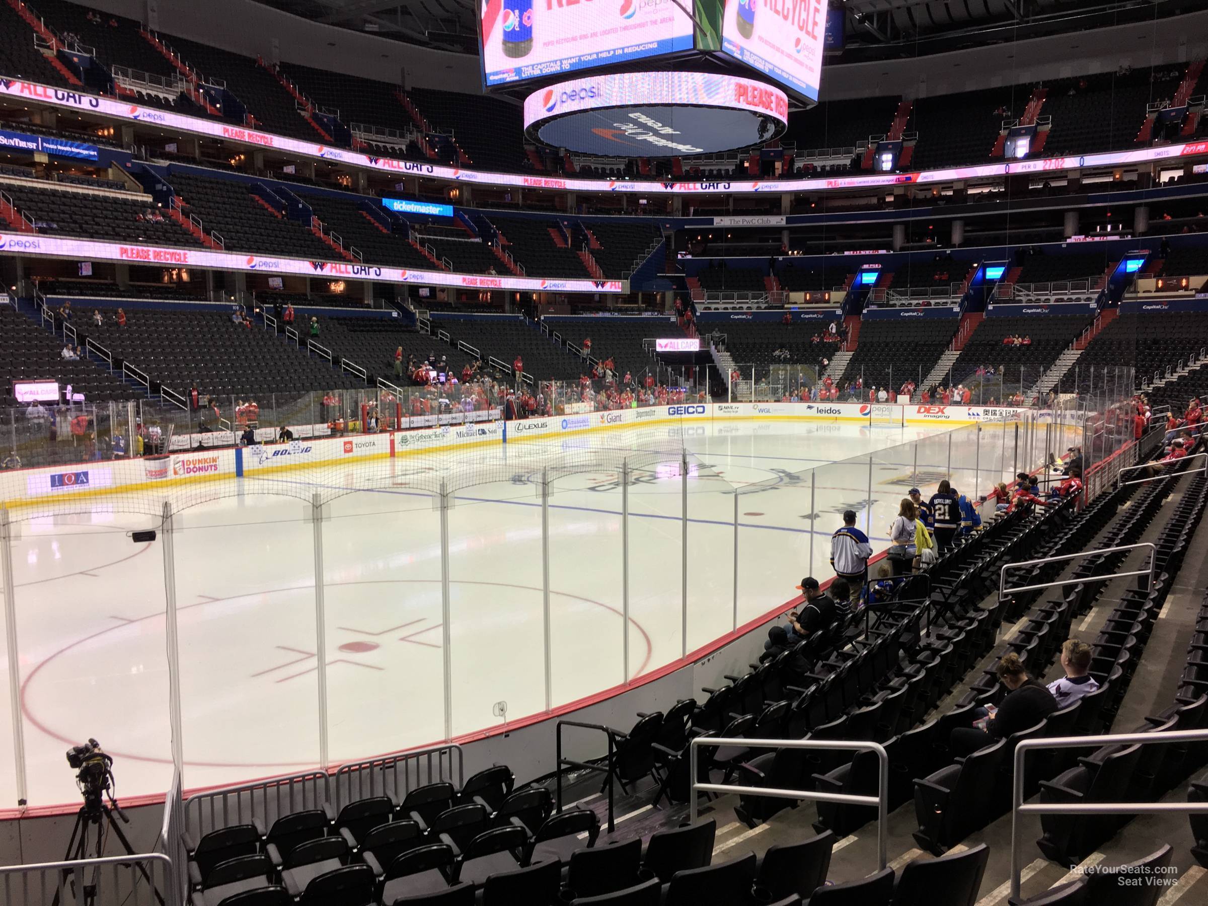 section 108, row l seat view  for hockey - capital one arena