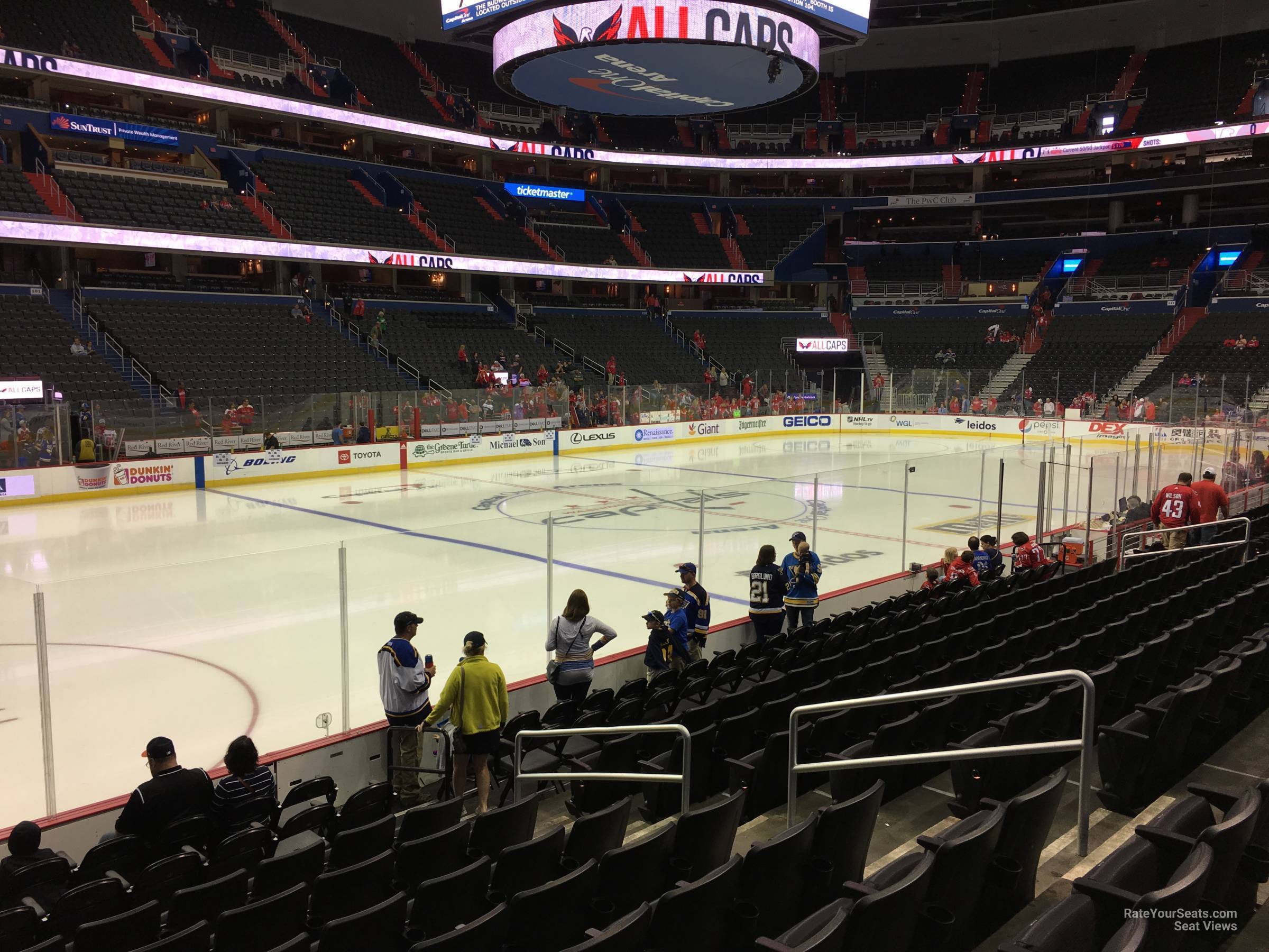 section 109, row l seat view  for hockey - capital one arena