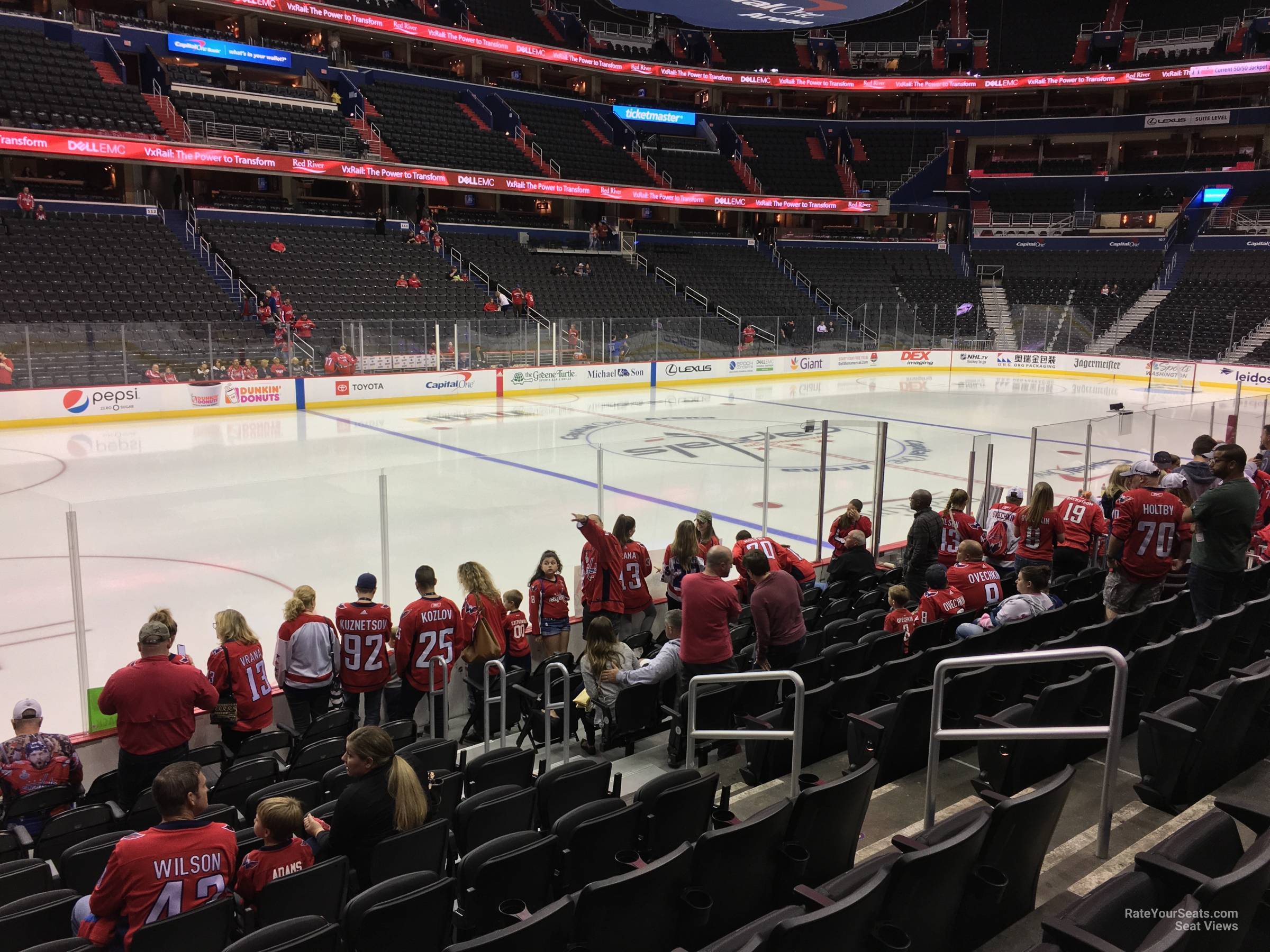 section 120, row l seat view  for hockey - capital one arena