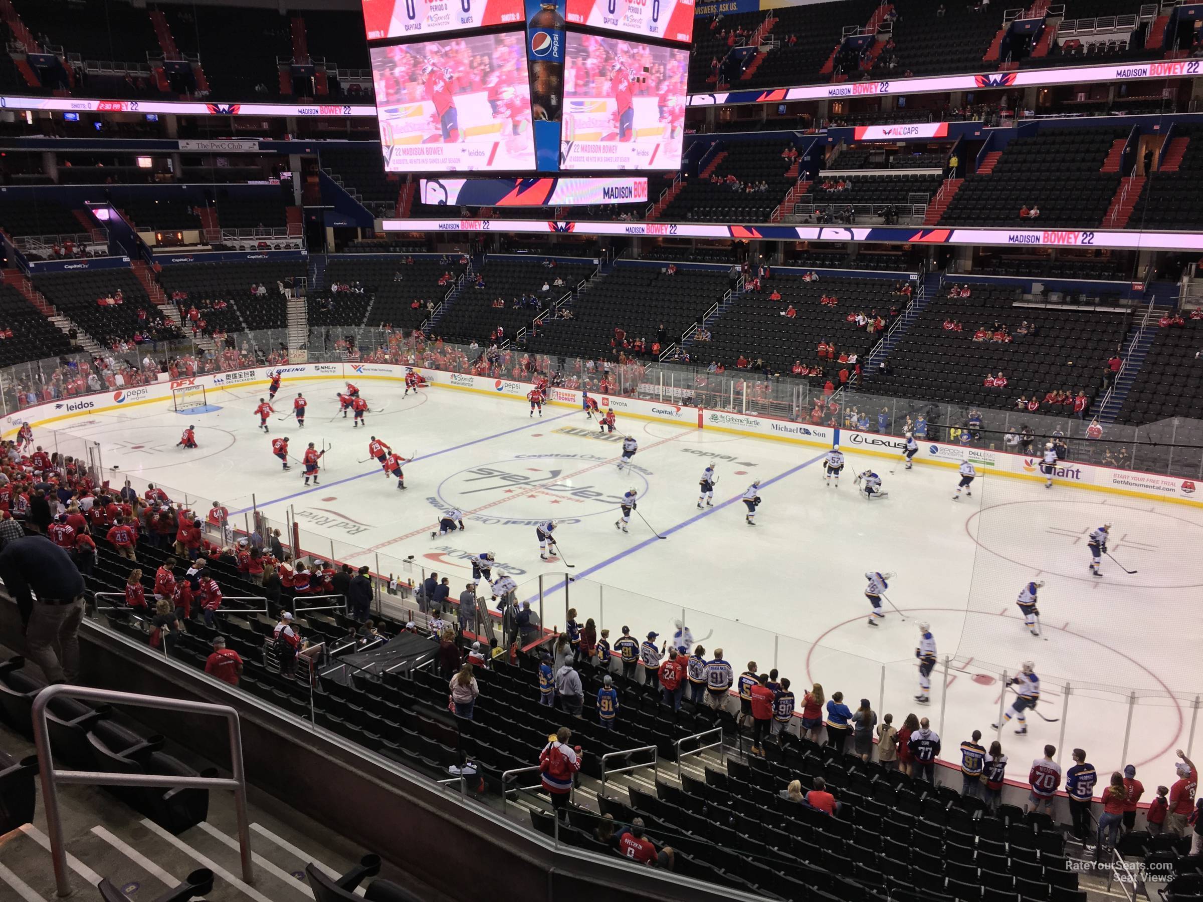 section 203, row e seat view  for hockey - capital one arena