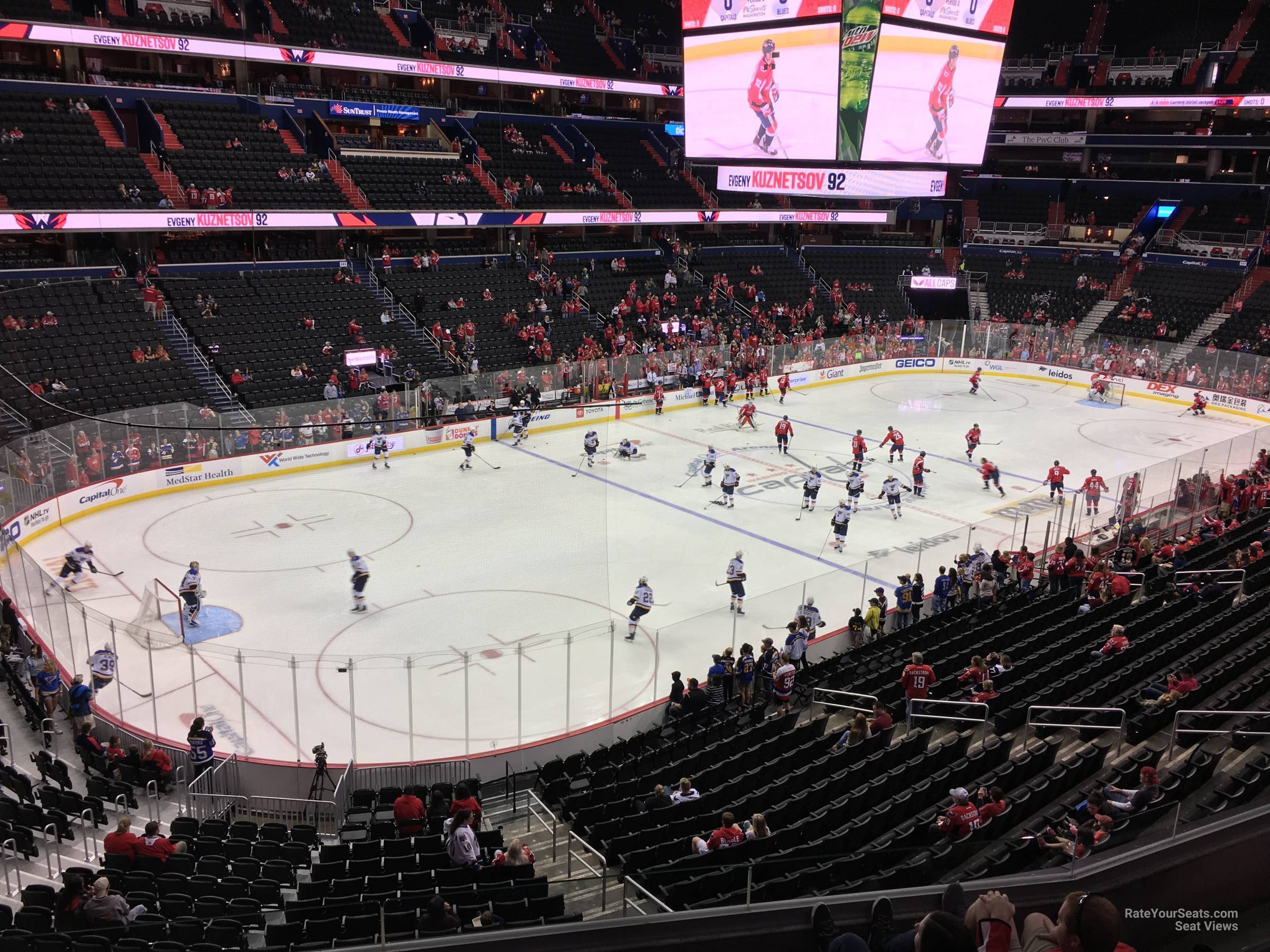 section 211, row e seat view  for hockey - capital one arena