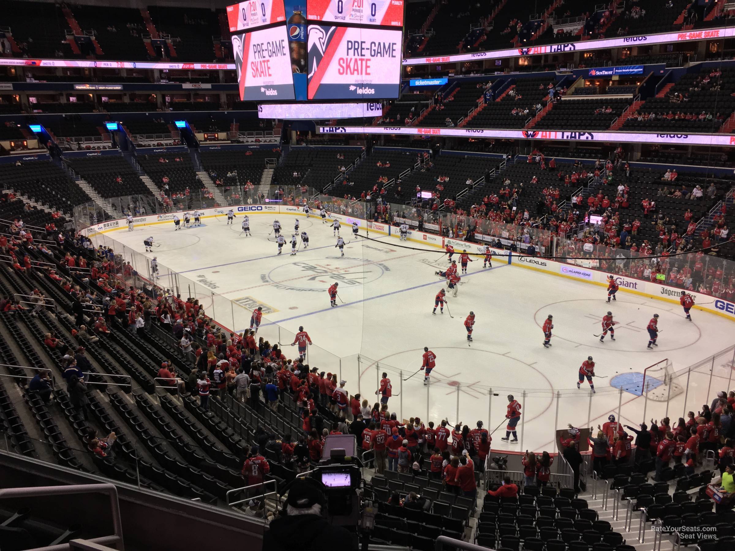 section 220, row e seat view  for hockey - capital one arena