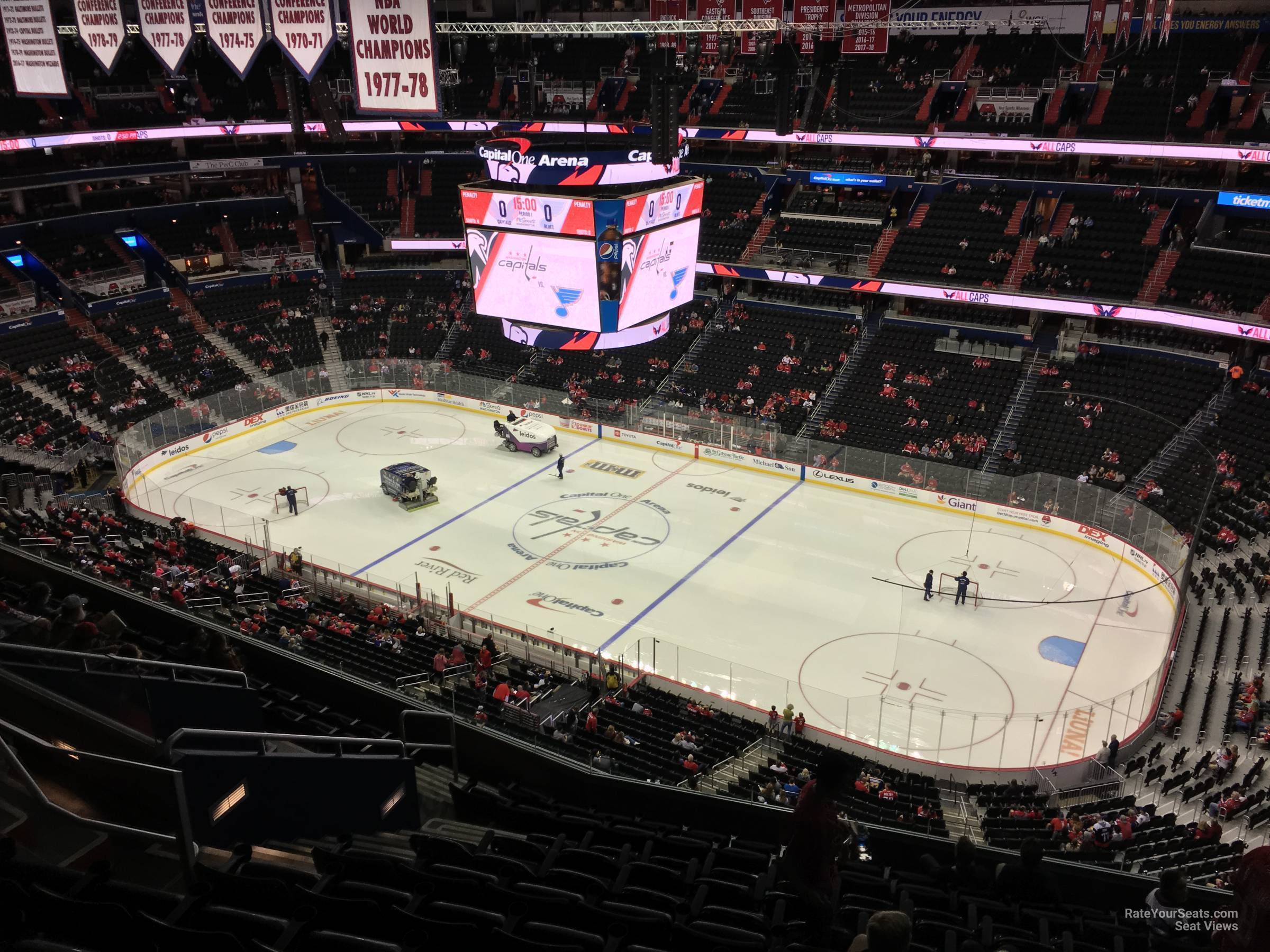 section 403, row m seat view  for hockey - capital one arena