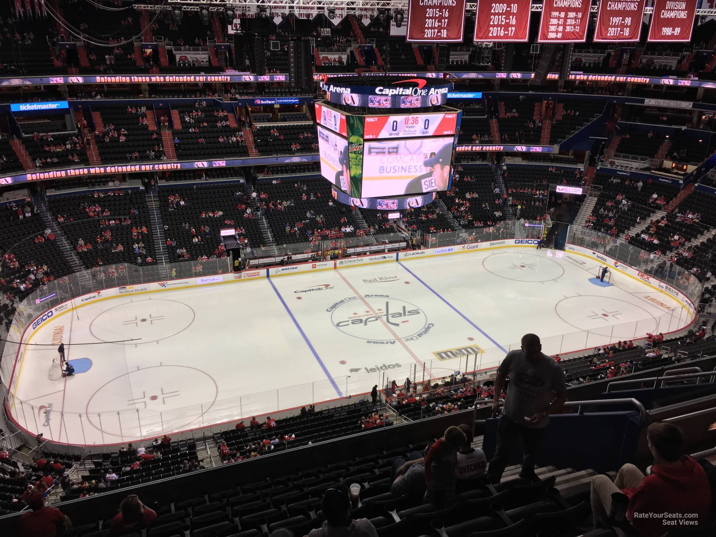 section 415, row m seat view  for hockey - capital one arena