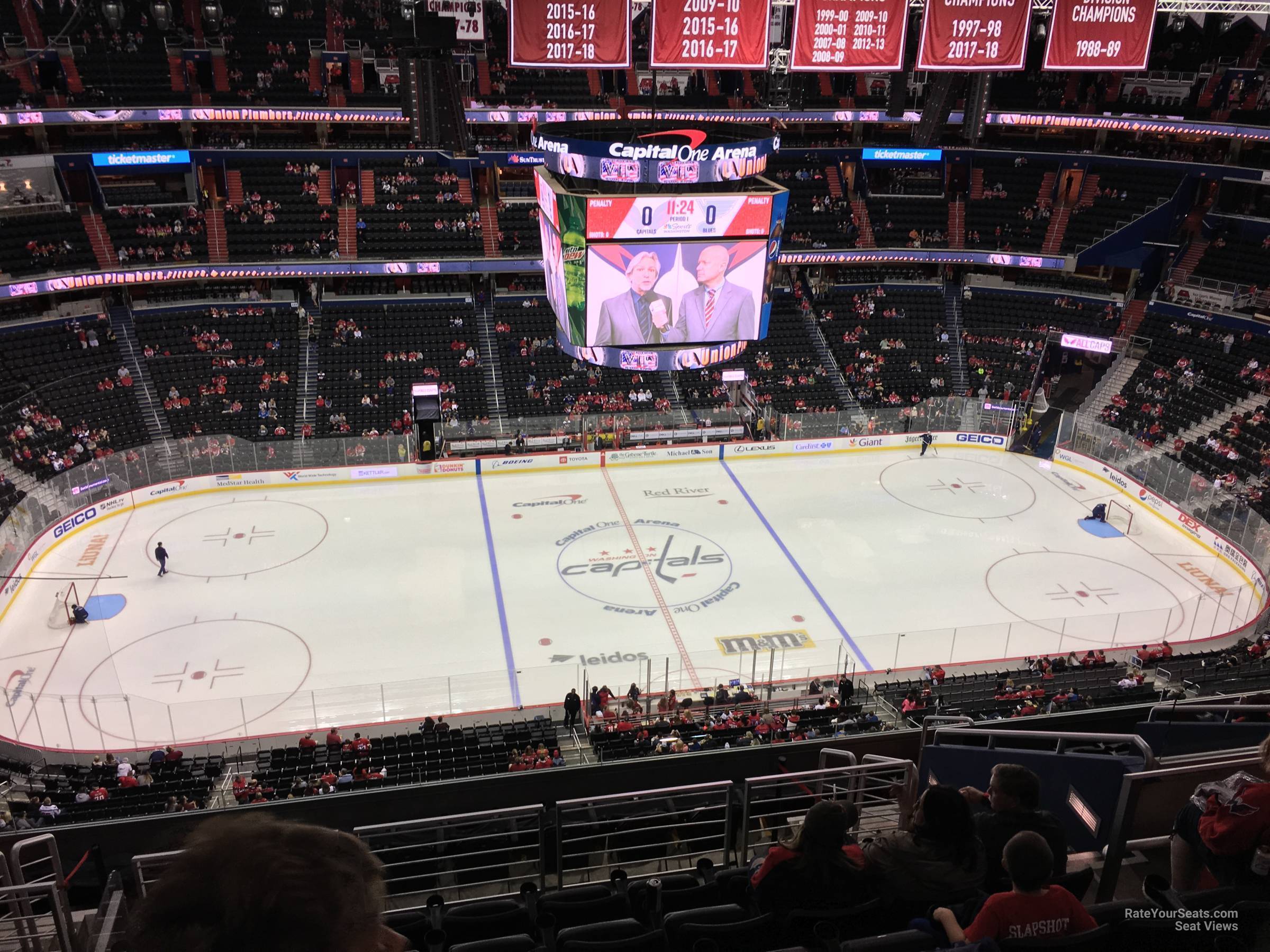 section 416, row m seat view  for hockey - capital one arena