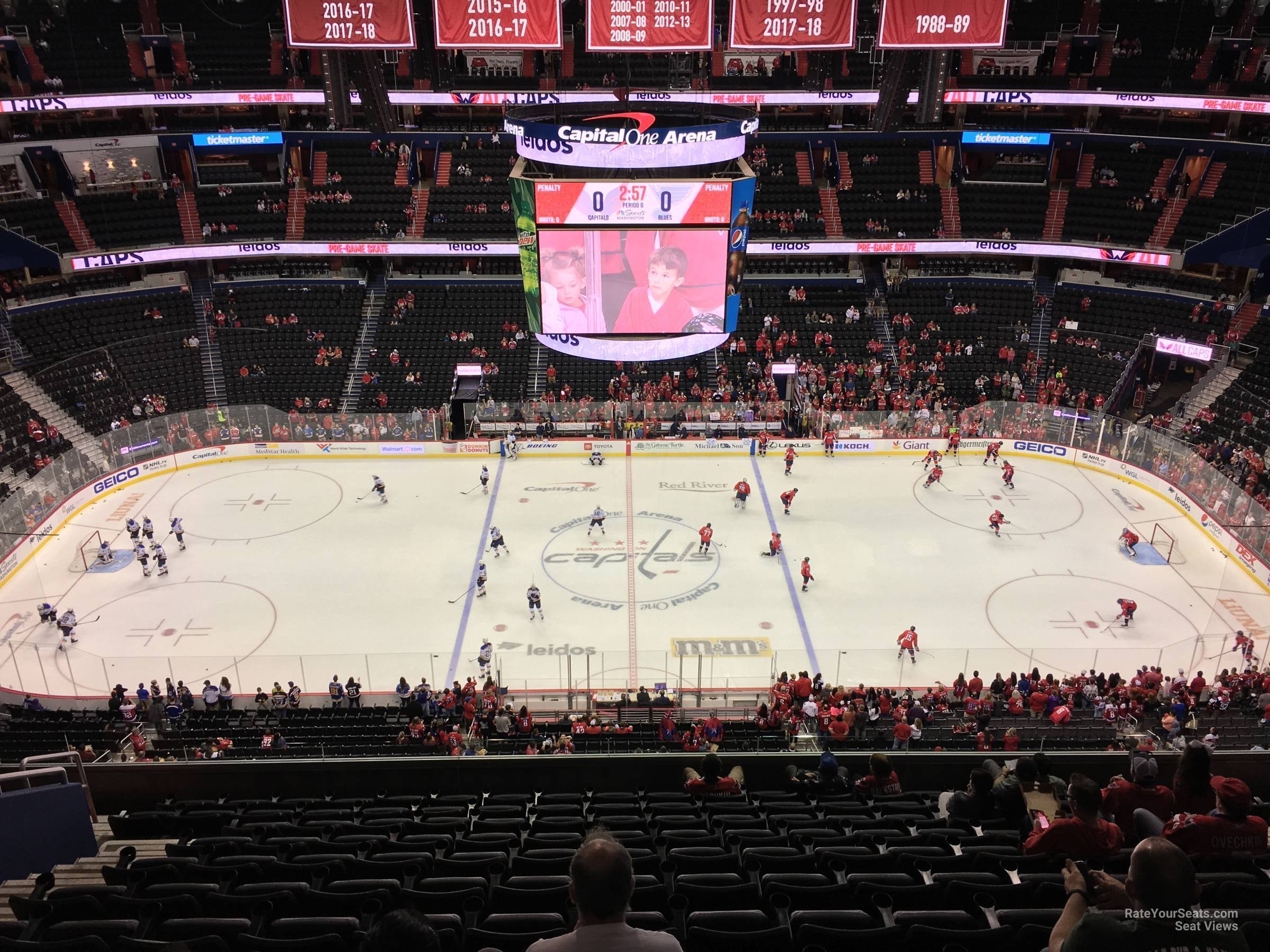 section 417, row m seat view  for hockey - capital one arena