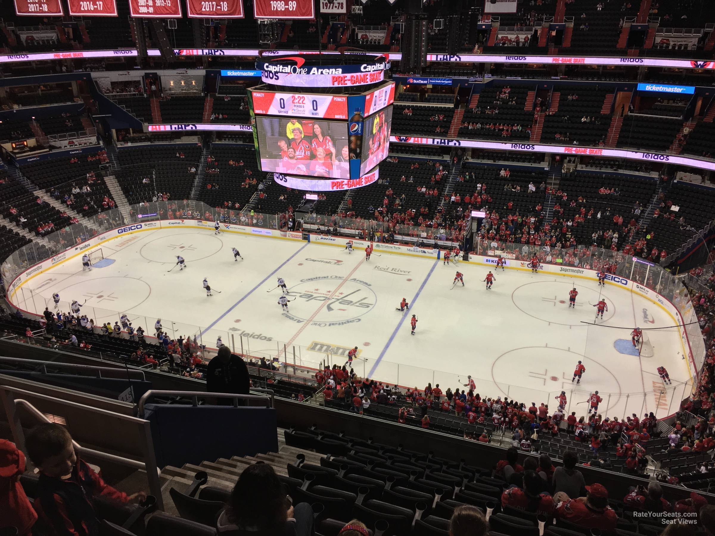 section 419, row m seat view  for hockey - capital one arena