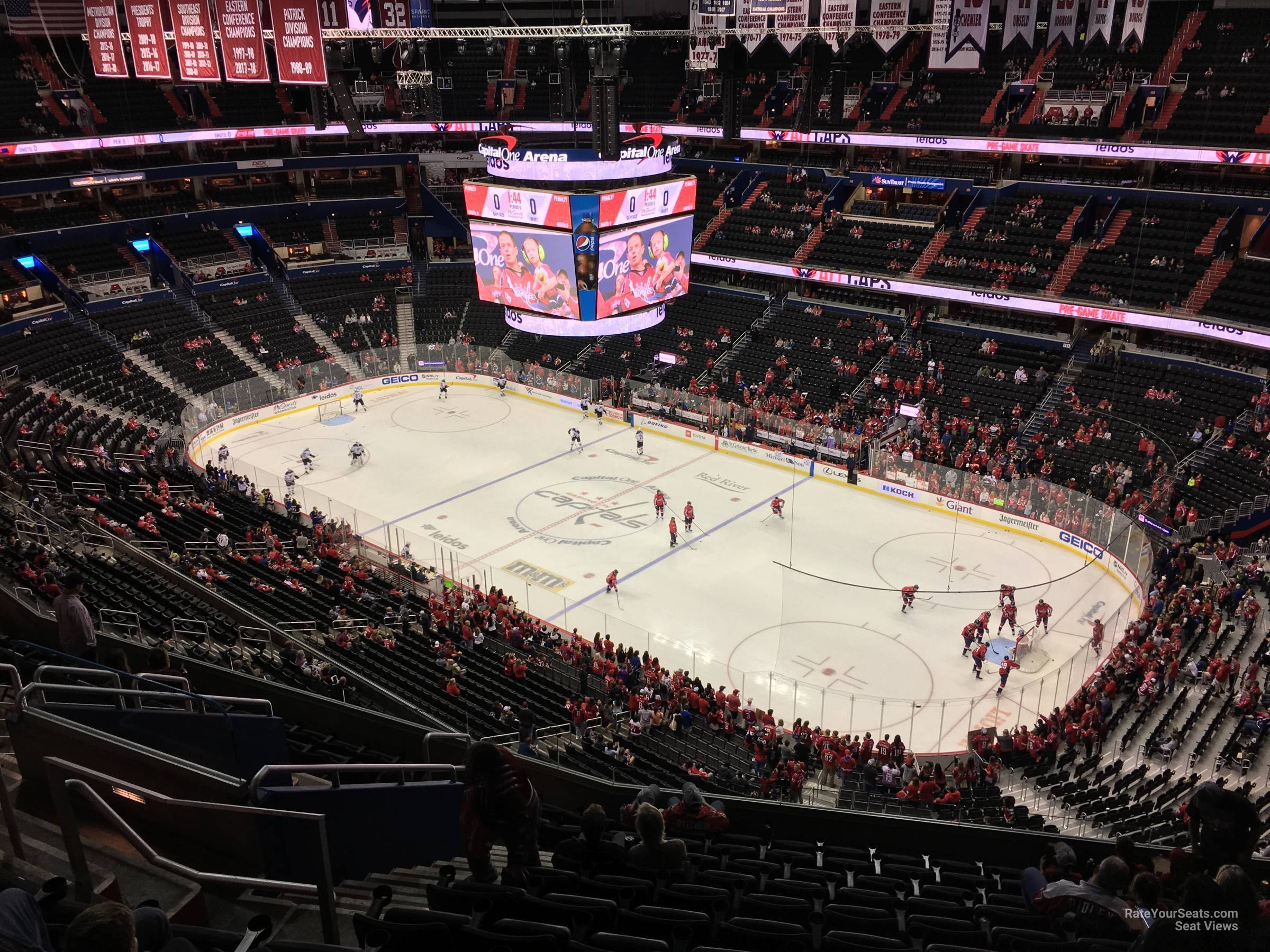 section 421, row m seat view  for hockey - capital one arena