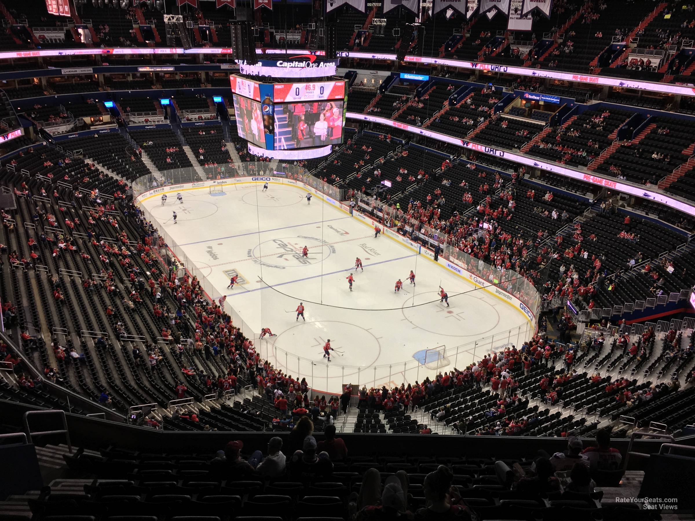 section 423, row m seat view  for hockey - capital one arena