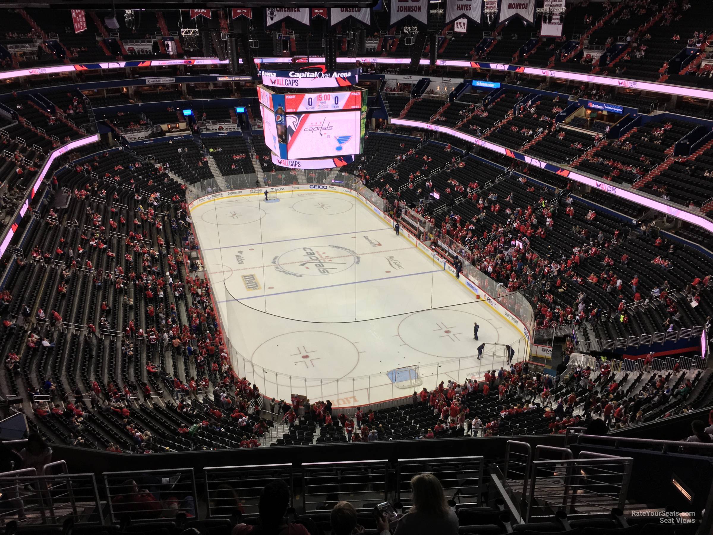 section 424, row m seat view  for hockey - capital one arena