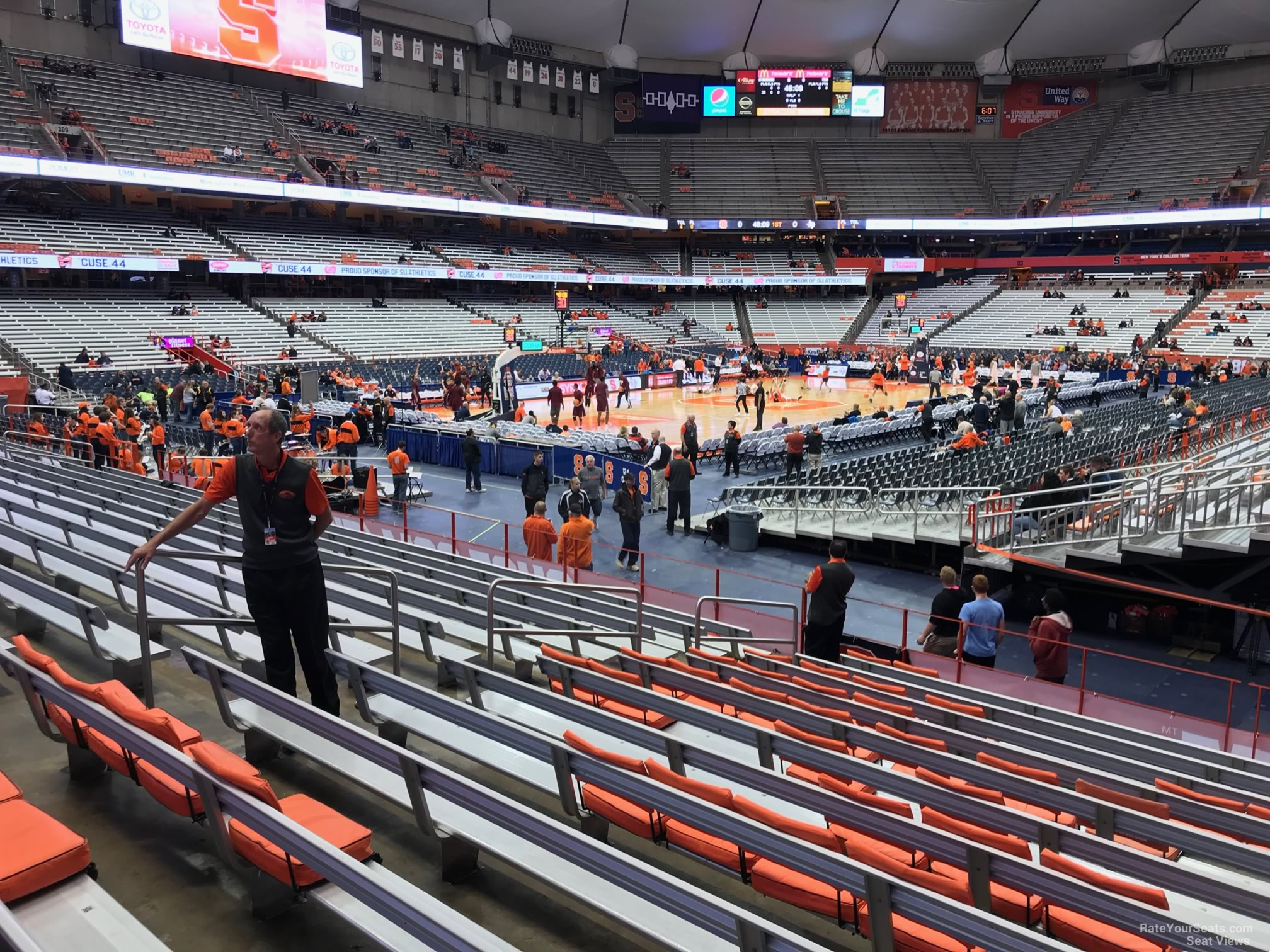 section 102, row m seat view  for basketball - carrier dome