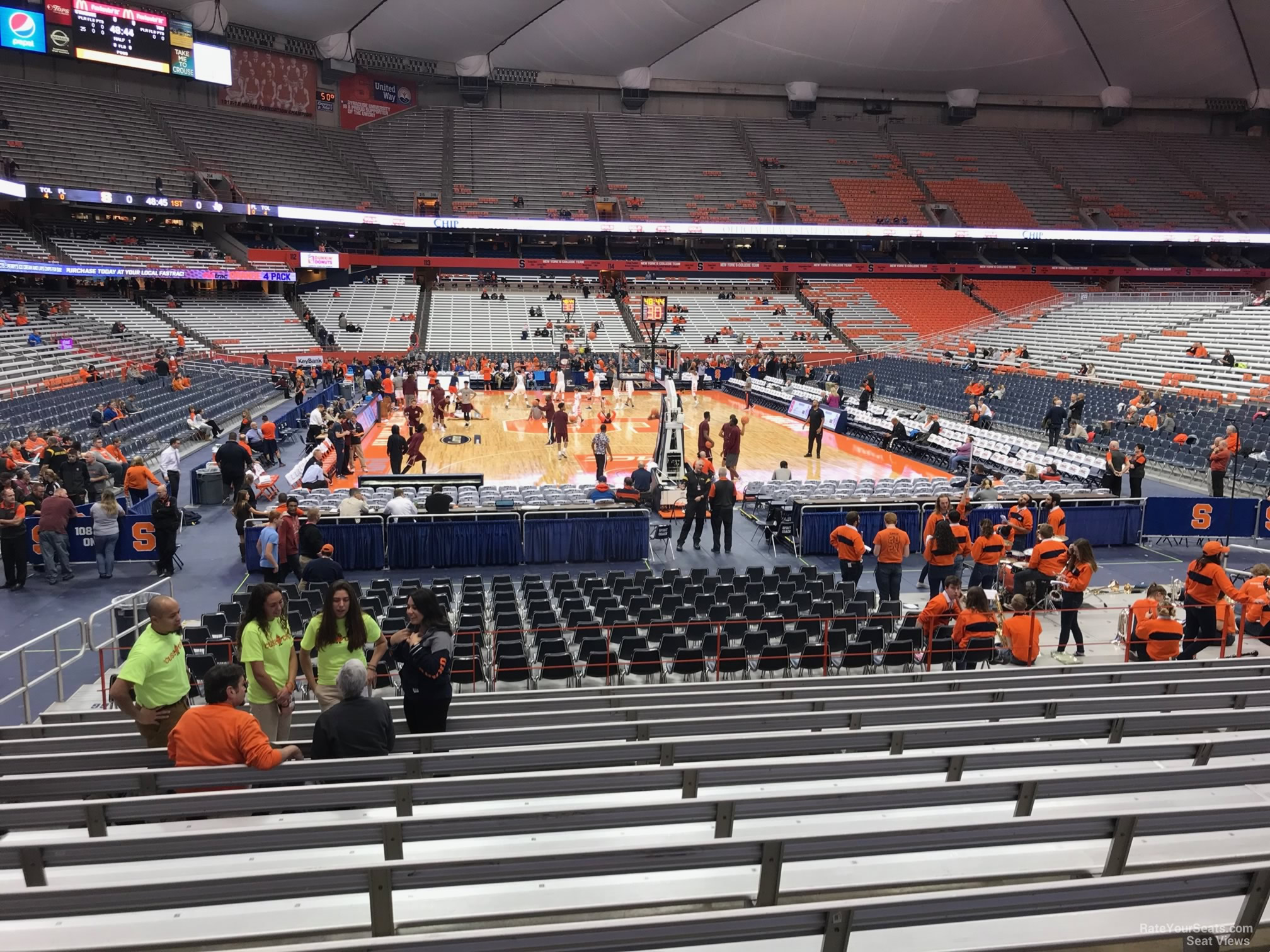 section 104, row m seat view  for basketball - carrier dome
