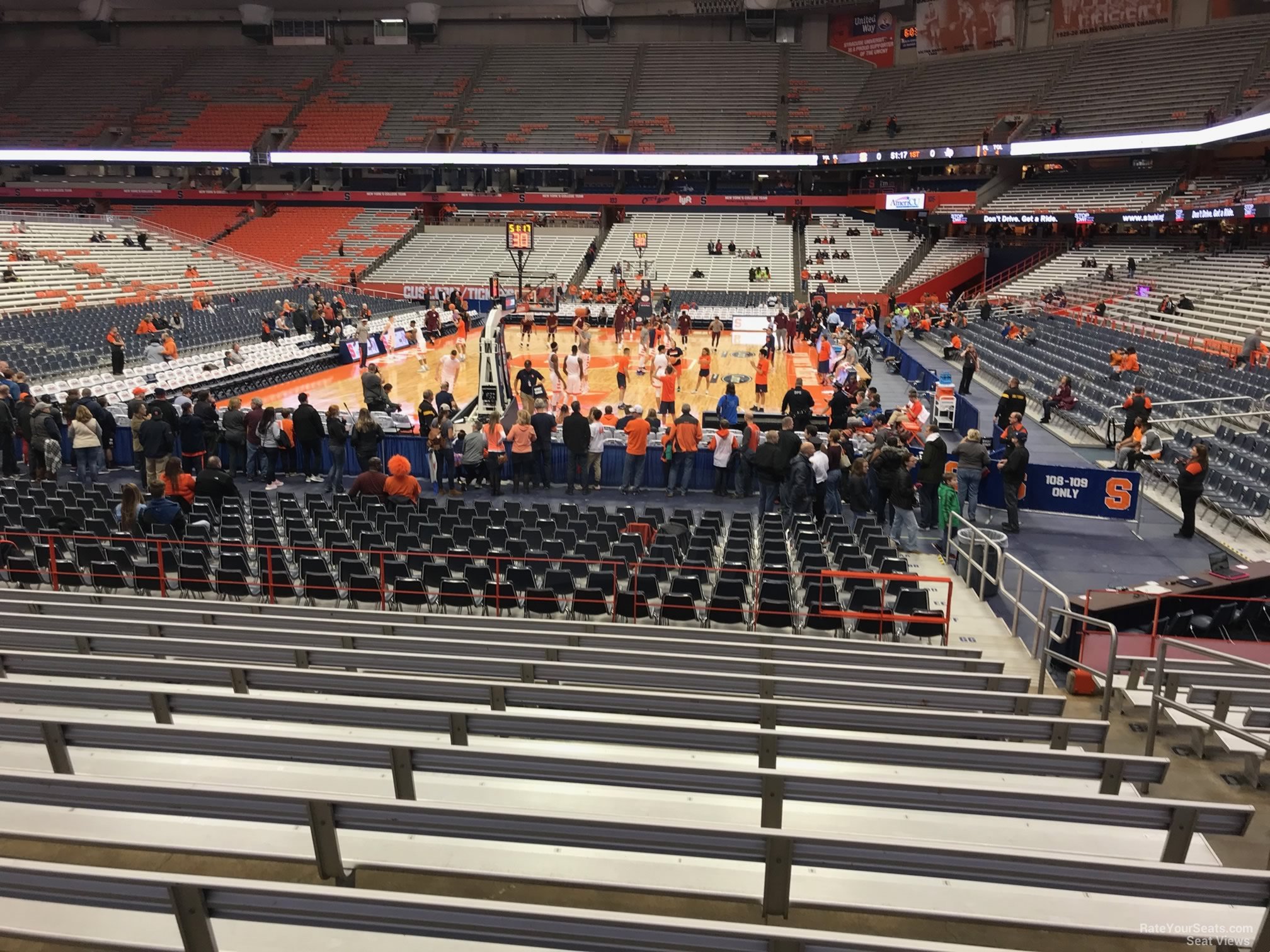 section 113, row m seat view  for basketball - jma-wireless-dome