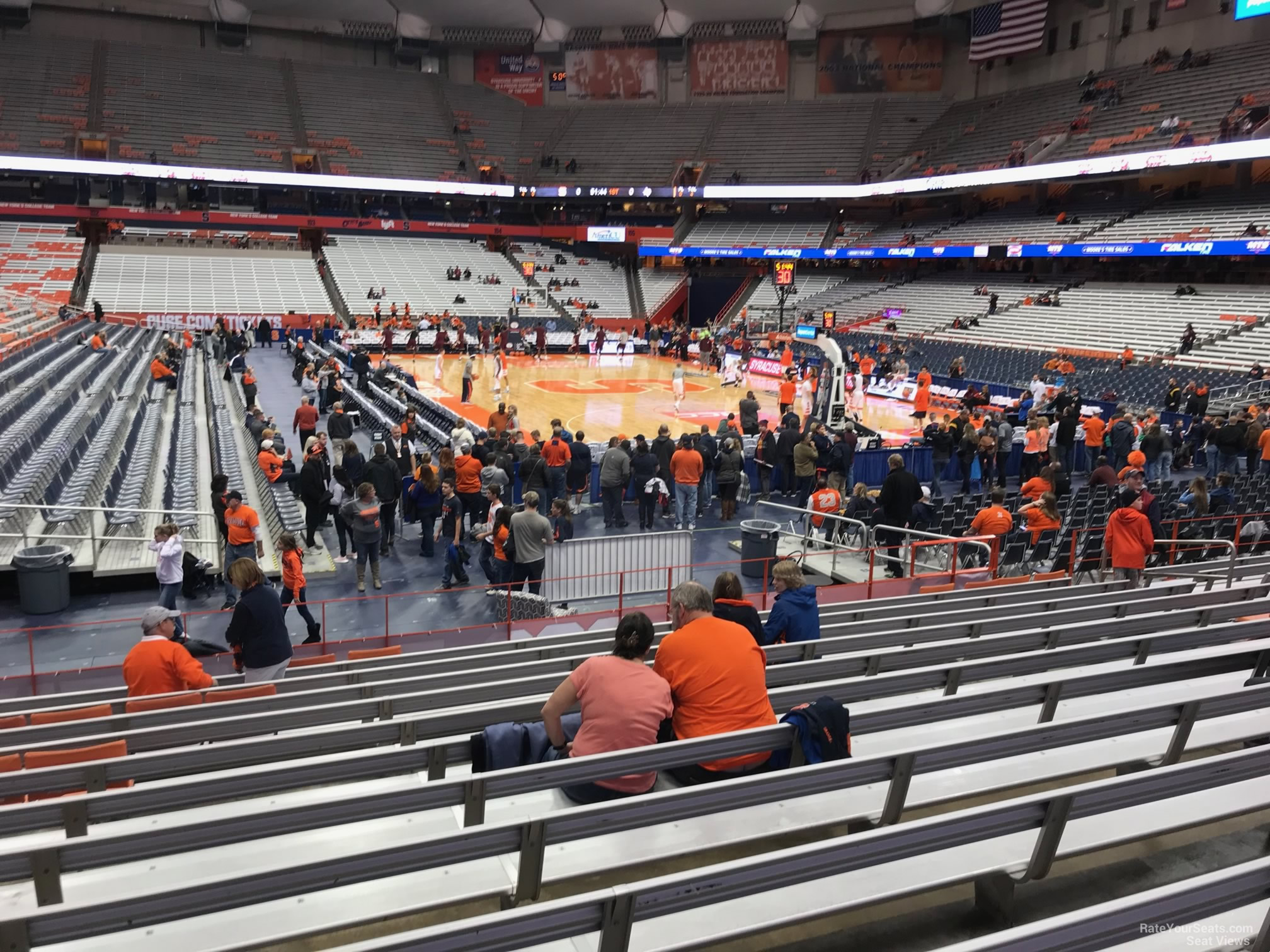 section 115, row m seat view  for basketball - carrier dome