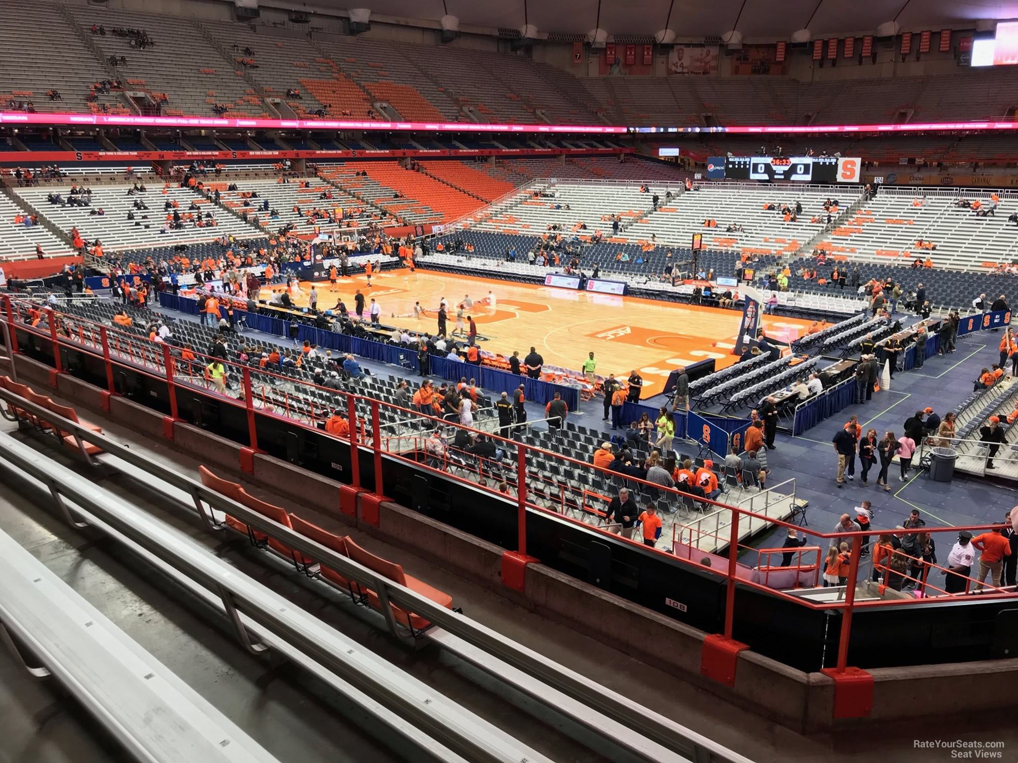 section 209, row f seat view  for basketball - jma-wireless-dome